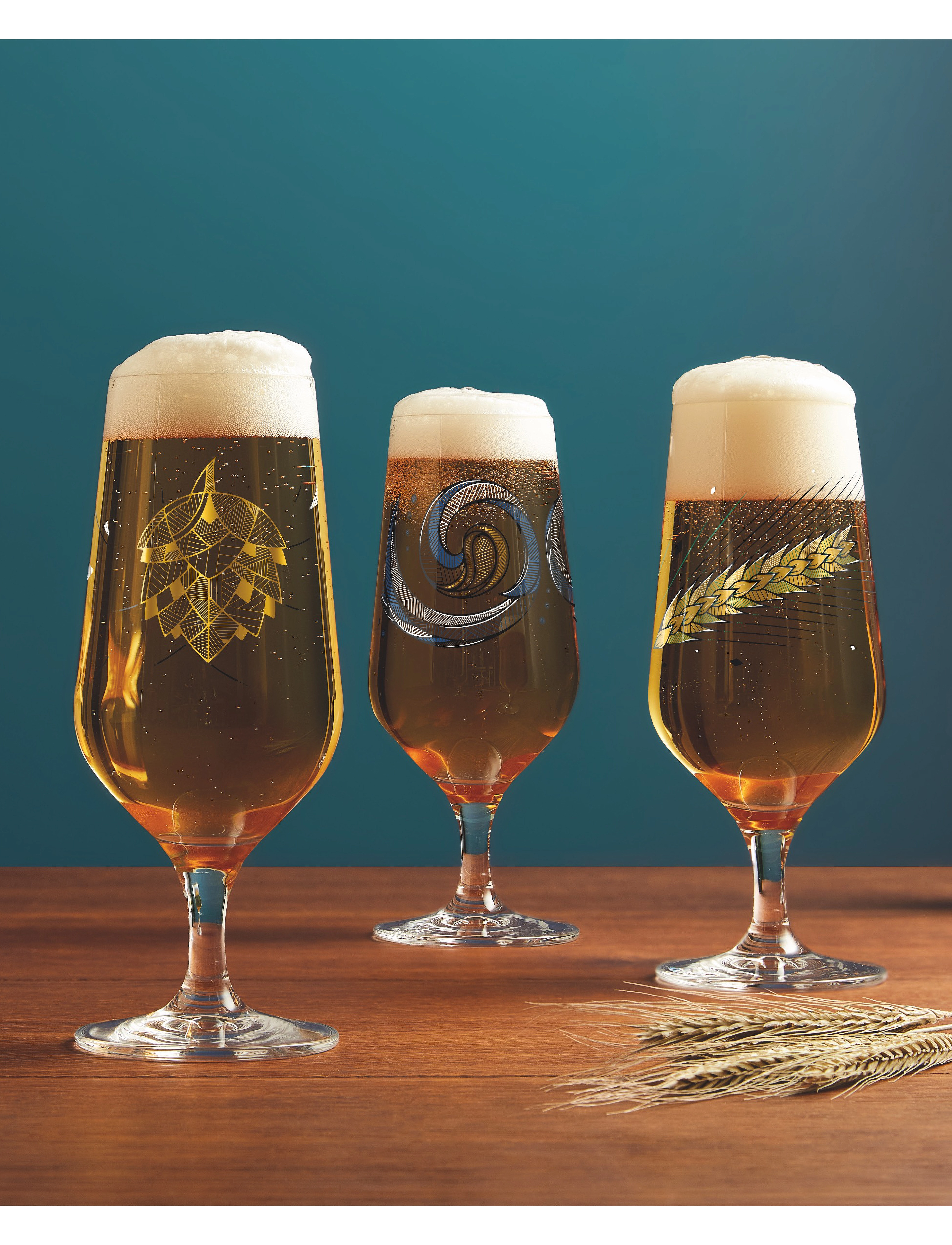 Ritzenhoff Brauchzeit Ölglas Pils 2-Pak No: 1 & 2, 37.4 CL, Multi/patterned, Glas > Ølglas, Unisex