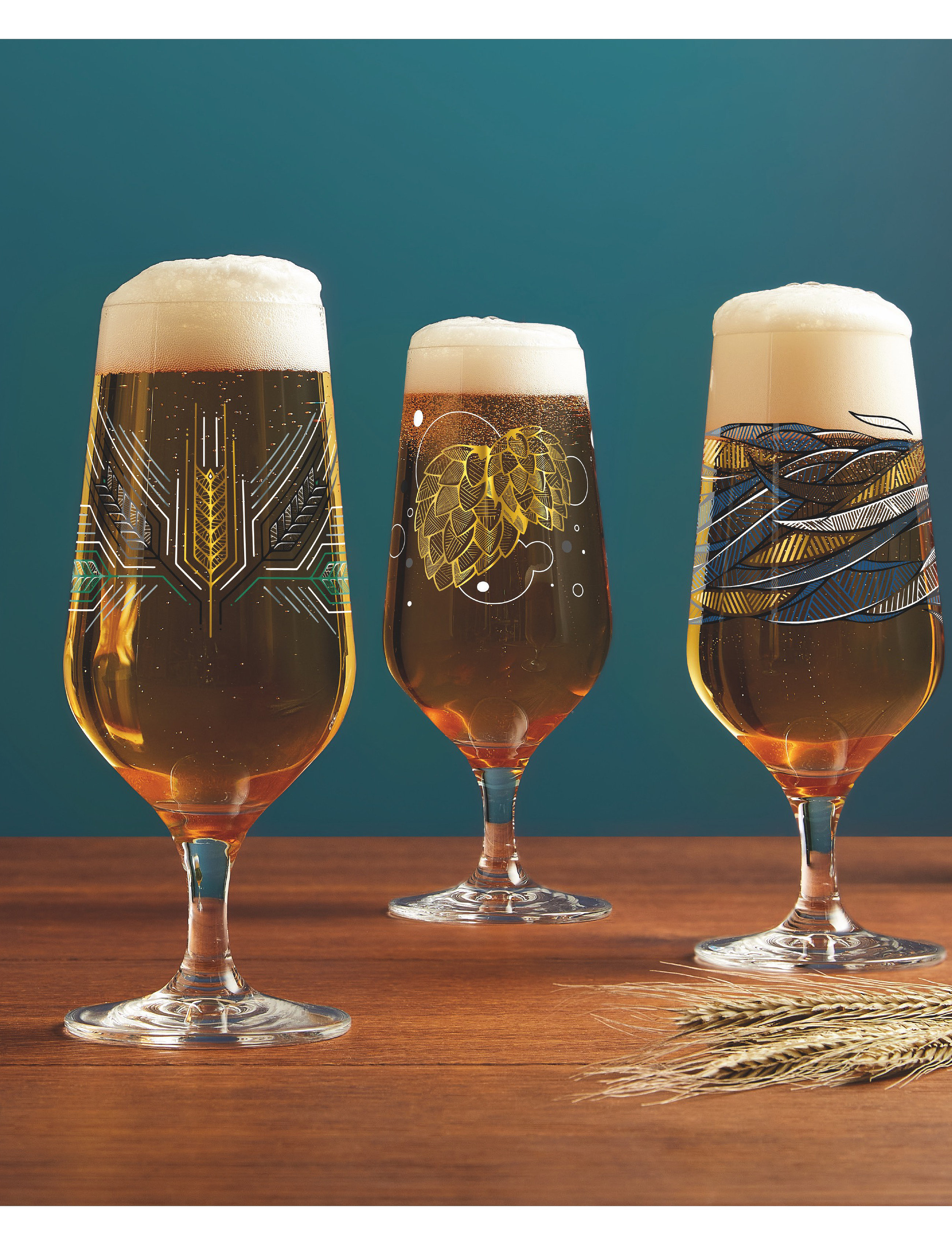 Ritzenhoff Brauchzeit Ölglas Pils 2-Pak Nr. 5 & 6, 37.4 CL, Multi/patterned, Glas > Ølglas, Unisex