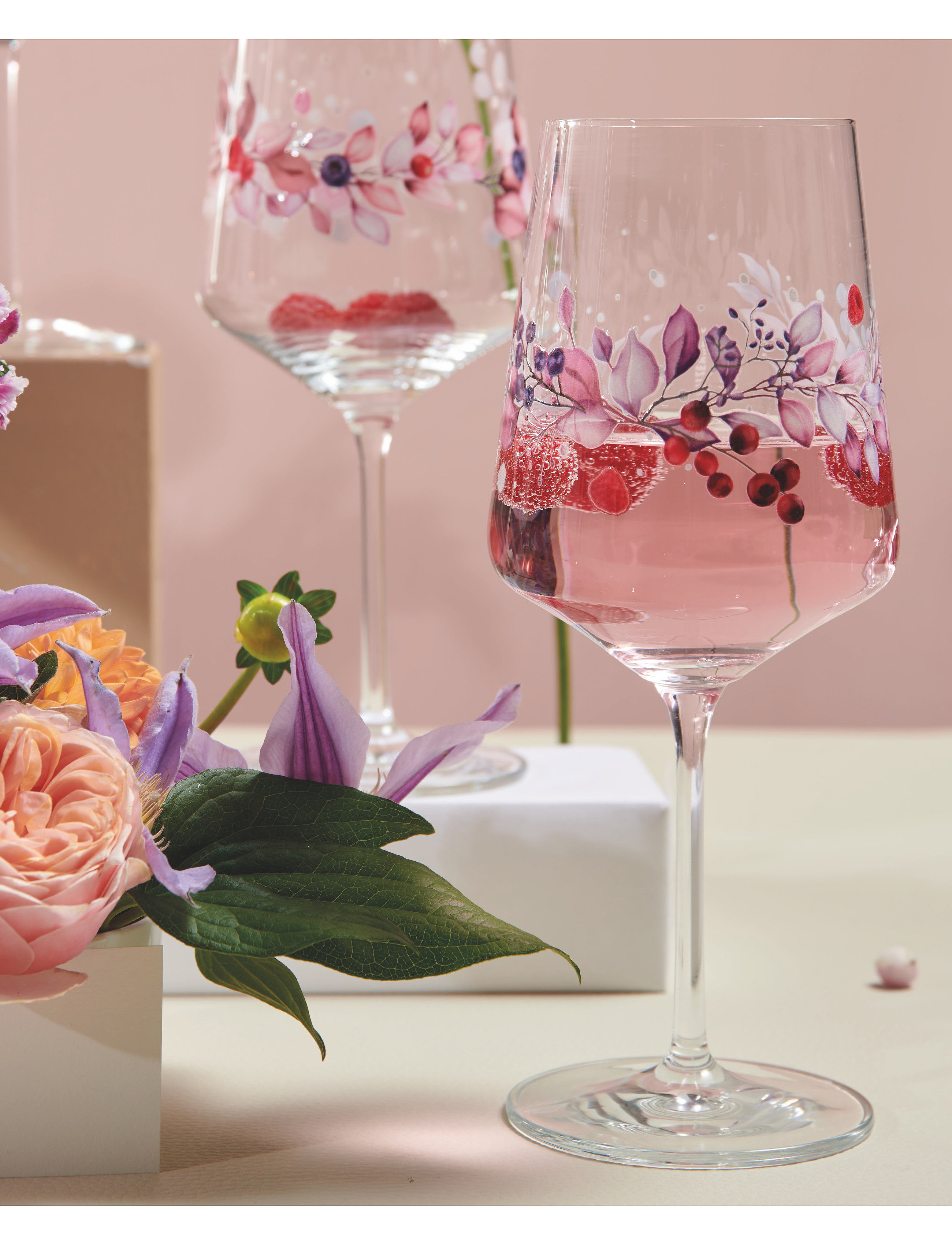 Ritzenhoff Sommersonett Vinglas, 2 Stk., Nordica, 54.4 CL, Multi/patterned, Vinglas > Hvidvinsglas, Unisex