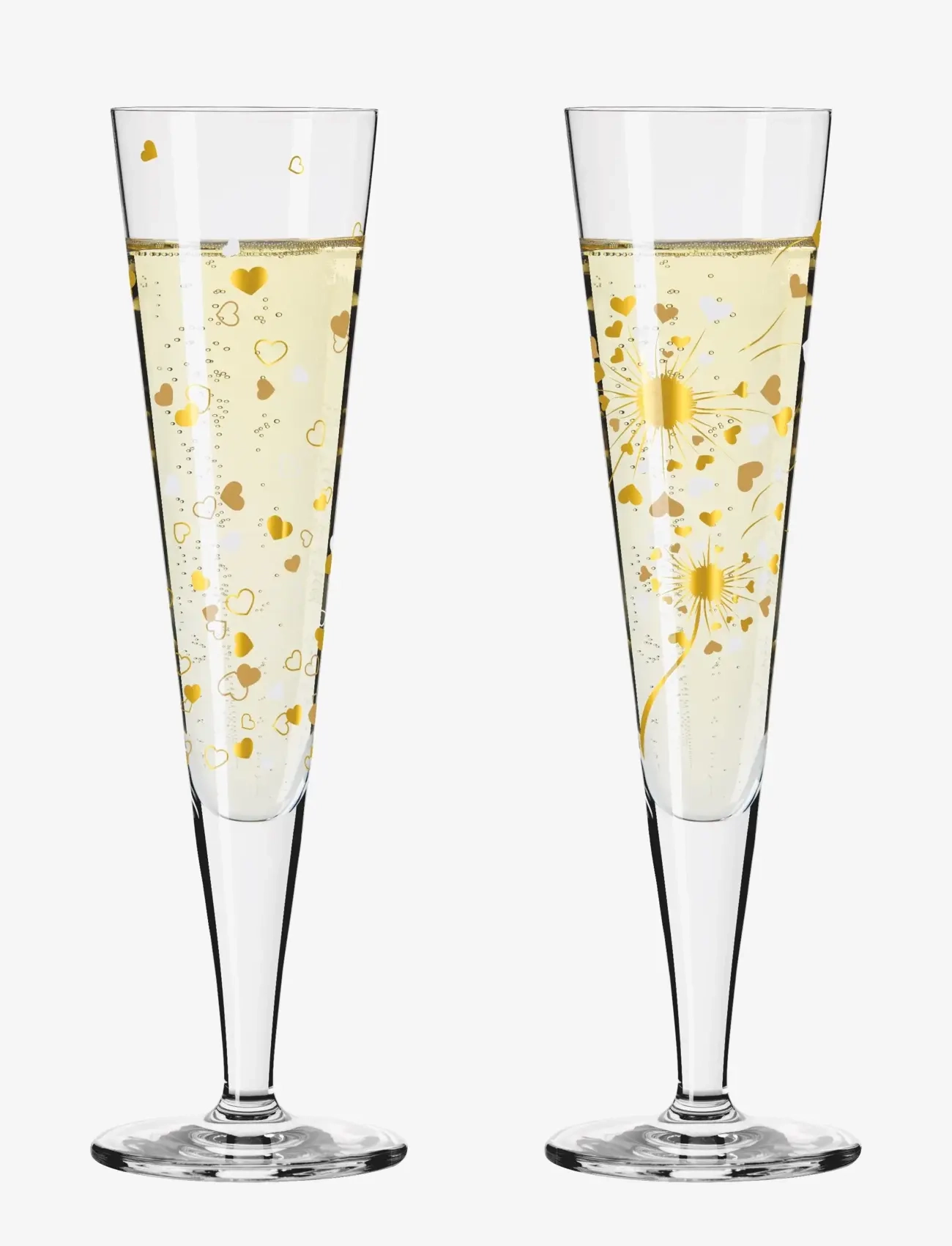 Ritzenhoff Goldnacht Champagneglas, 2 Stk., Sparkle, Champagneglas, Nude, Str: 20.5 CL