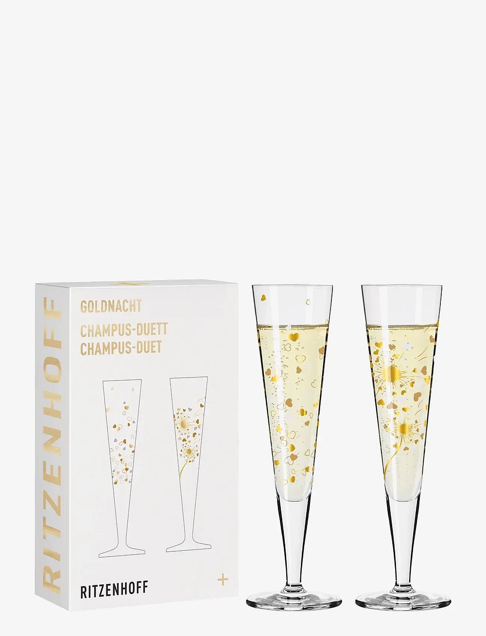 Copa De Champán Ritzenhoff Goldnacht - 200 Ml, Con Oro Auténtico, Diseño Exclusivo - Hecho En Alemania