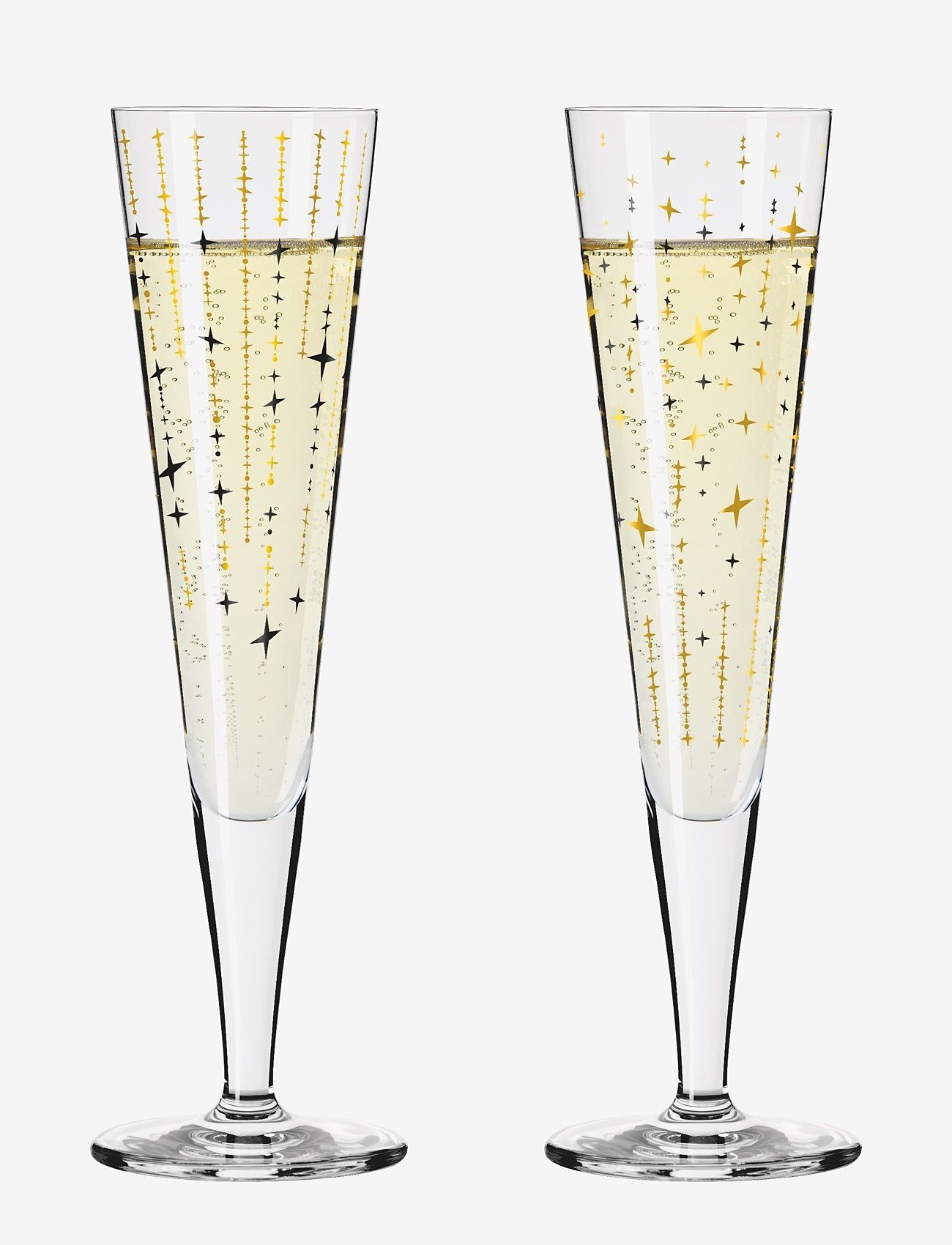 Ritzenhoff Goldnacht Champagneglas, 2 Stk., Sparkle, Champagneglas, Nude, Str: 20.5 CL