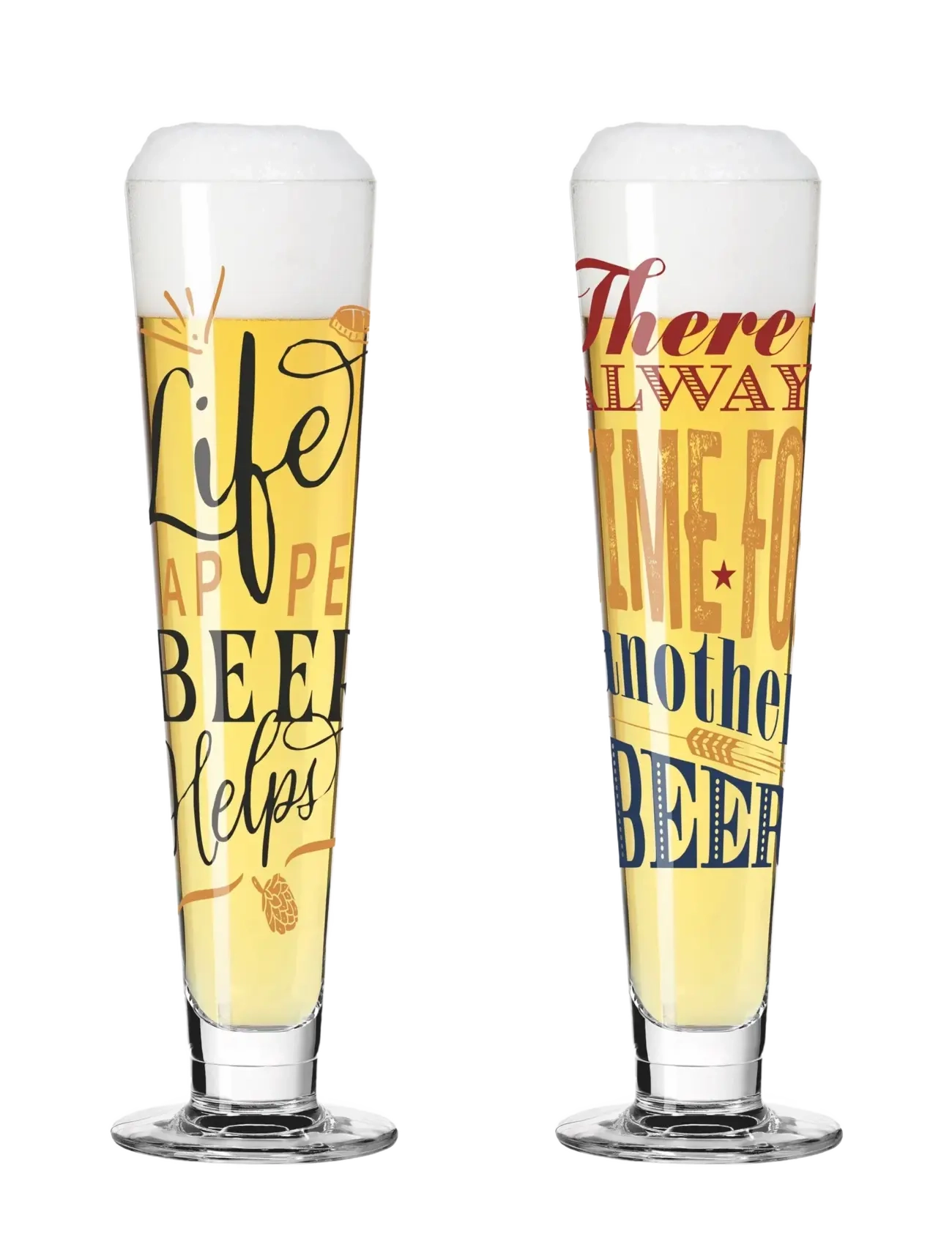 Ritzenhoff Heldenfest Beer Glass 2-P, 38.5 CL, Nude, Glas > Ølglas, Unisex