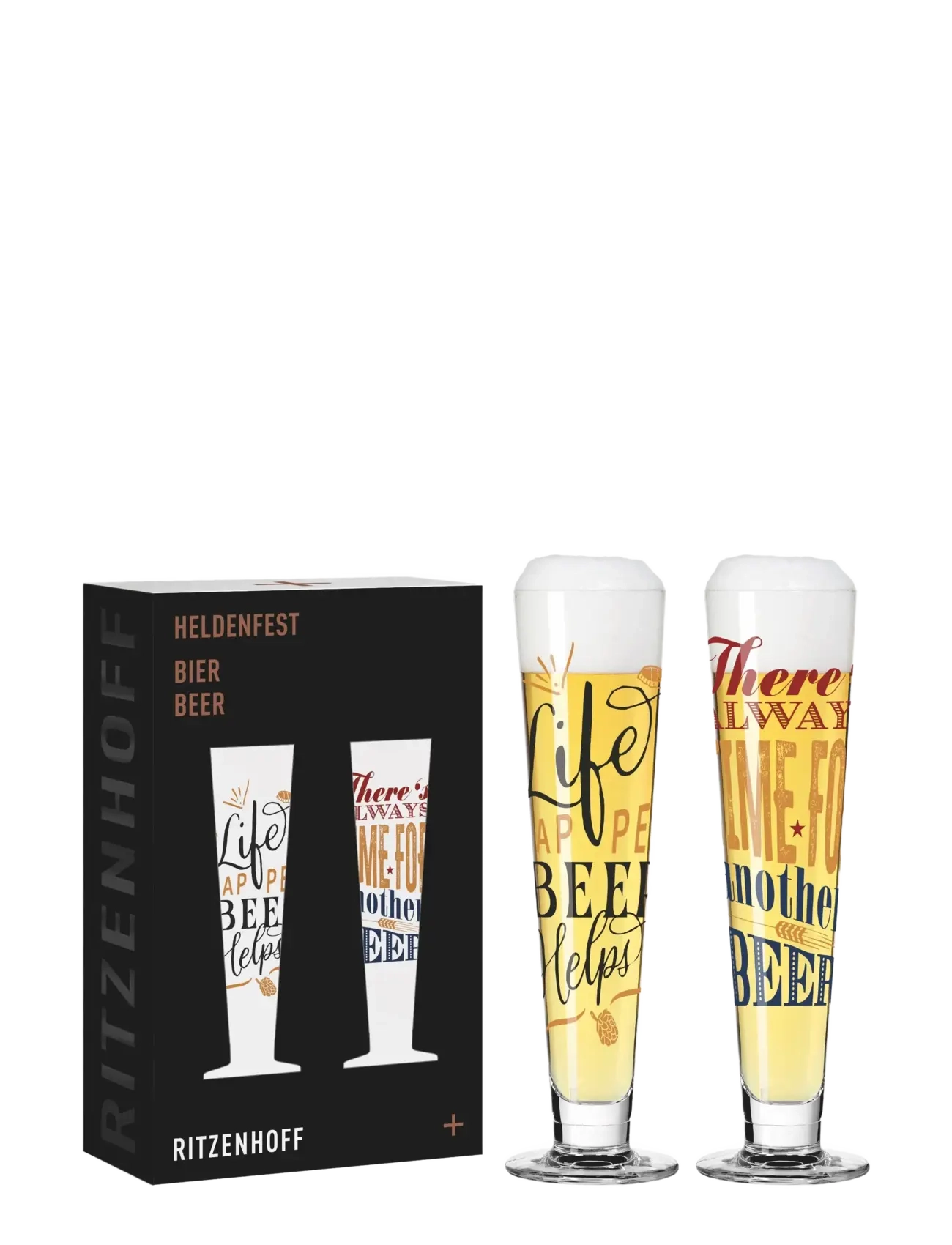 Ritzenhoff - Heldenfest Beer Glass 2-p - Ølglass - multi - 1
