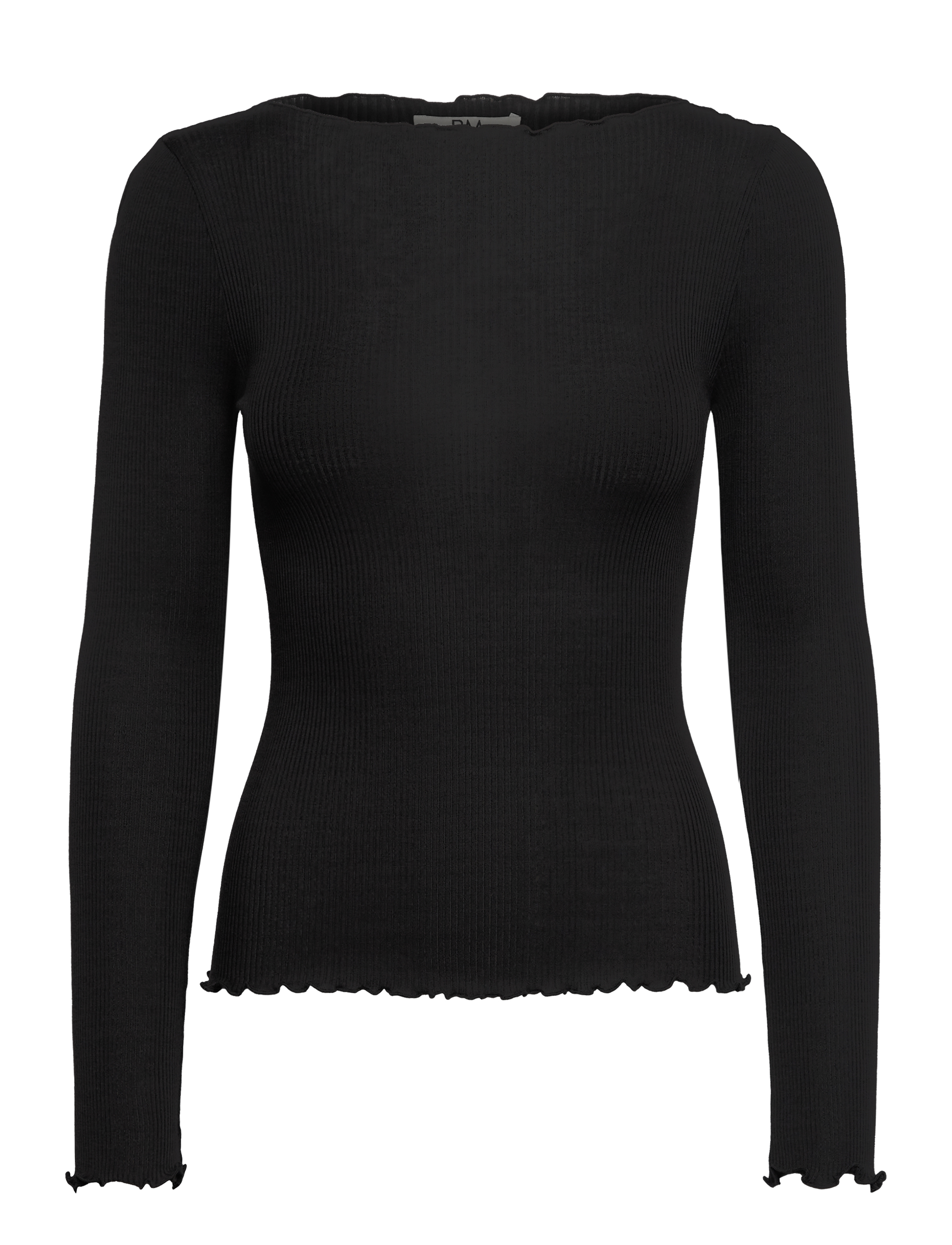 RM By Rosemunde RMWBalta LS Regular Boatneck T-shir - Riided - BLACK / black