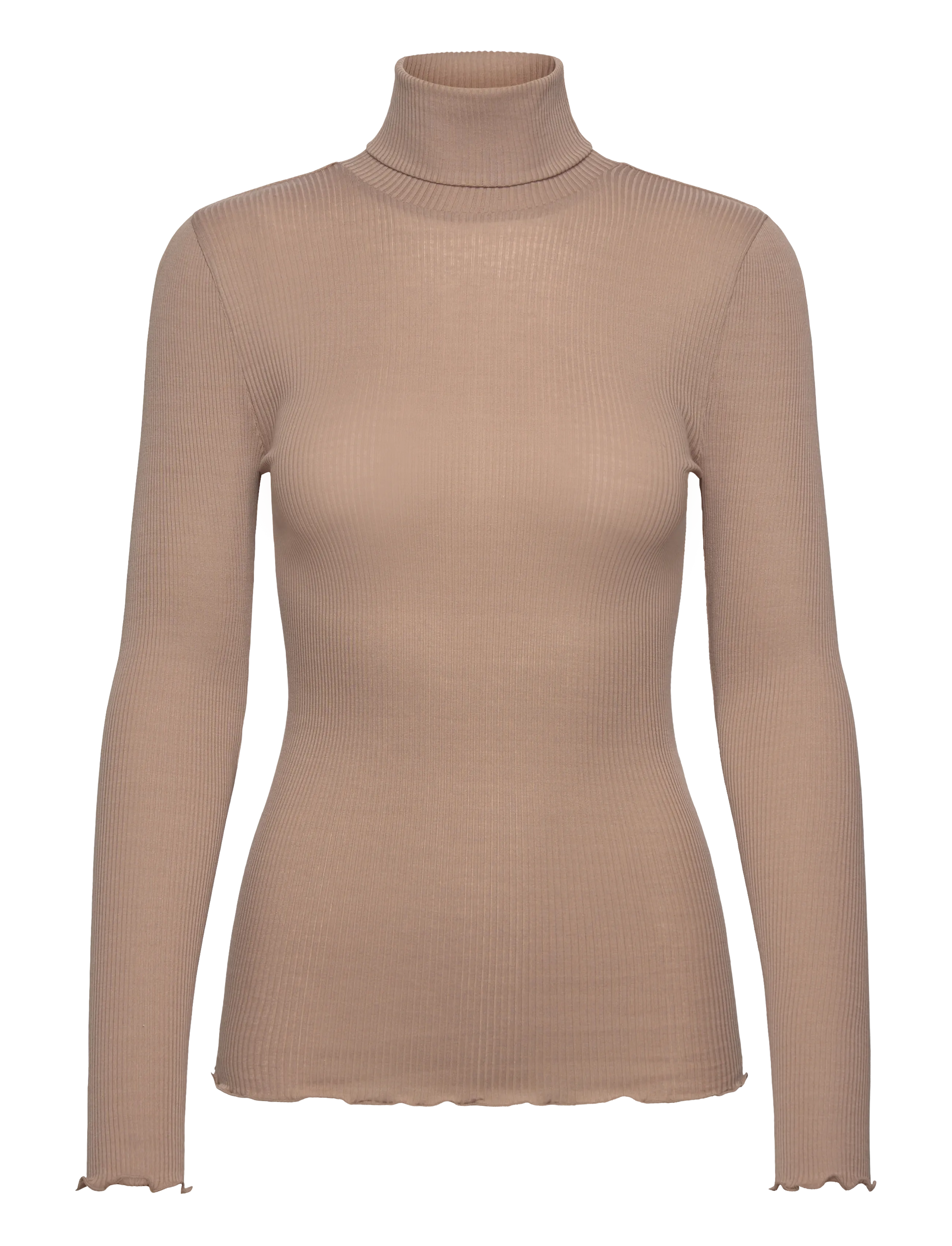 RM By Rosemunde RMWBalta  Modal Roll-neck T-shirt - Strik - SILVER MINK / beige
