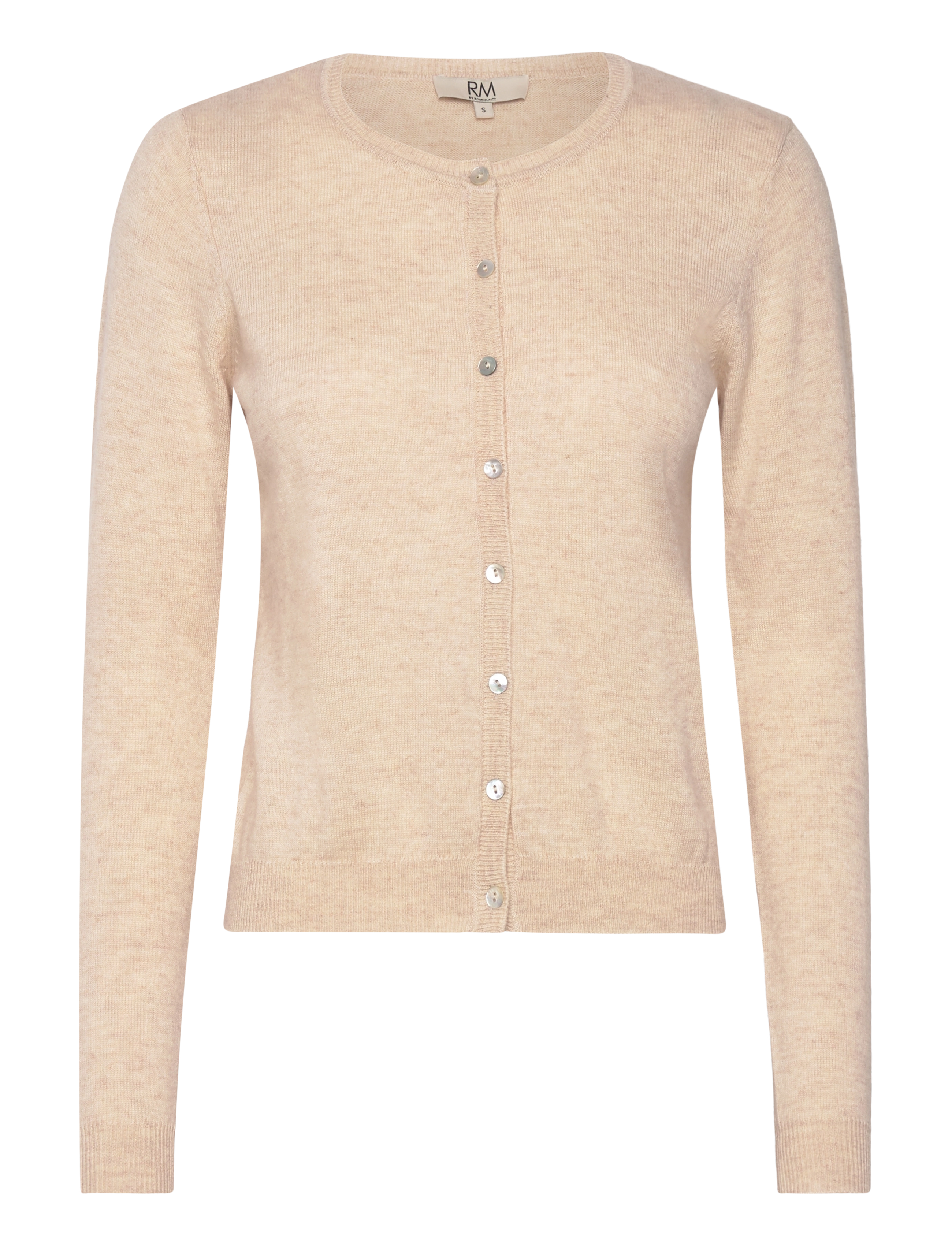 RM By Rosemunde RMWSofia wool LS cardigan - Strik - LIGHT SAND MELANGE / beige