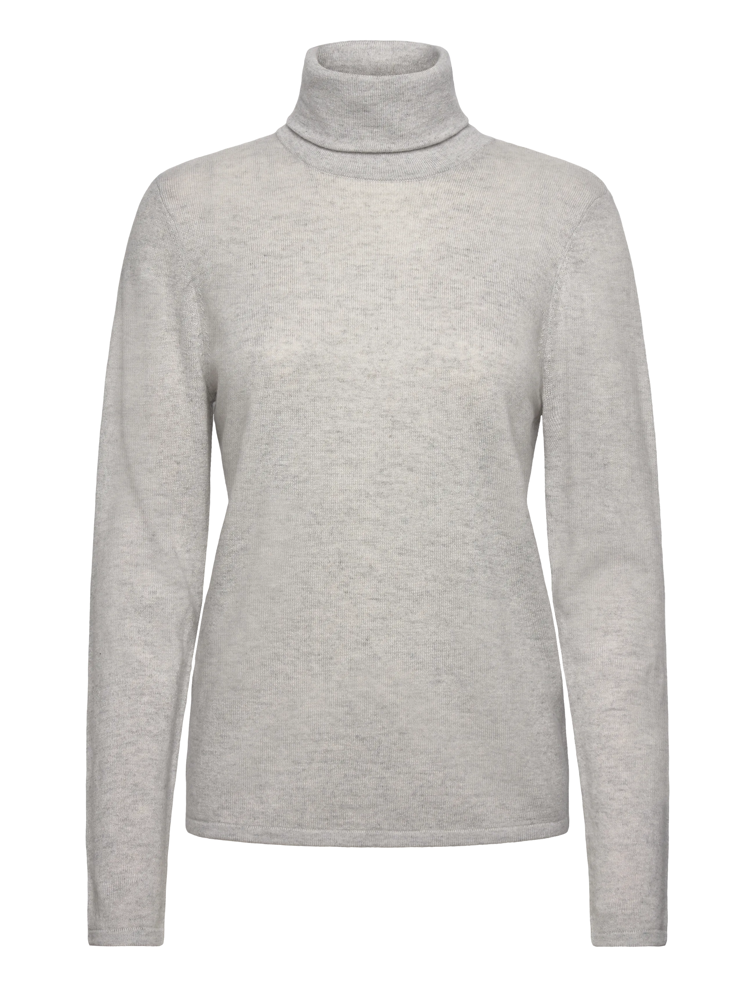 RM By Rosemunde RMWSofia Wool LS Roll-neck Pullover - Strik - LIGHT GREY MELANGE / grey