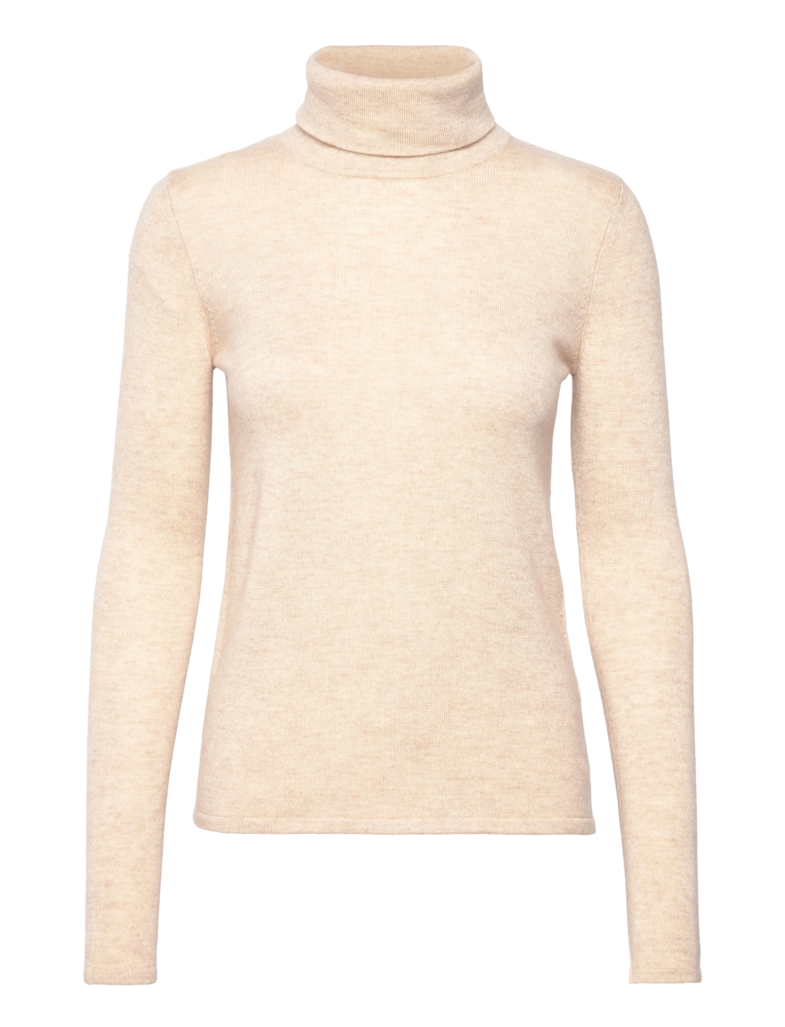 RM By Rosemunde RMWSofia Wool LS Roll-neck Pullover - Strik - LIGHT SAND MELANGE / cream