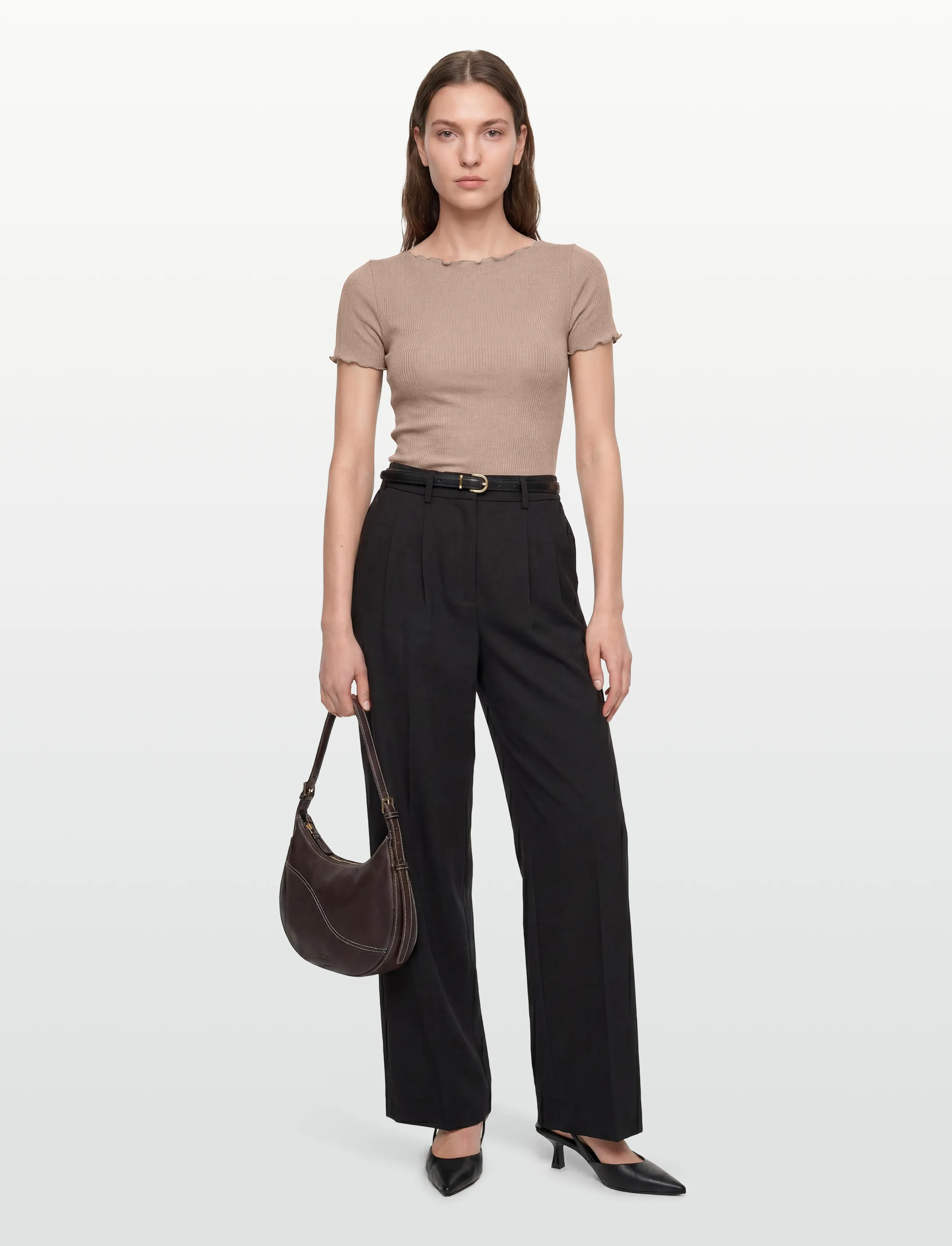 RM By Rosemunde - RMWBalta Modal SS Boat Neck T-shirt - laveste priser - mocha meringue - 0