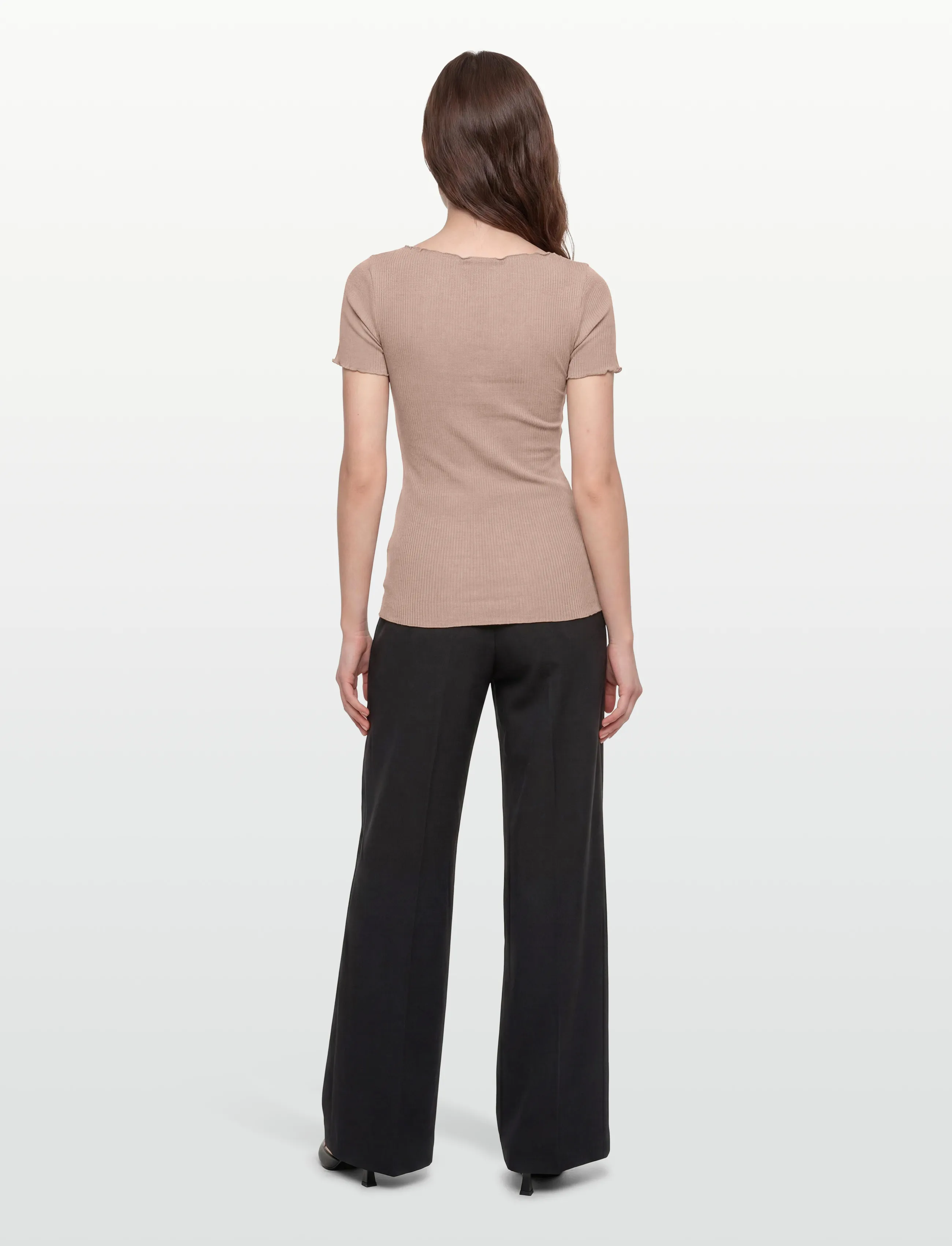 RM By Rosemunde - RMWBalta Modal SS Boat Neck T-shirt - laveste priser - mocha meringue - 4