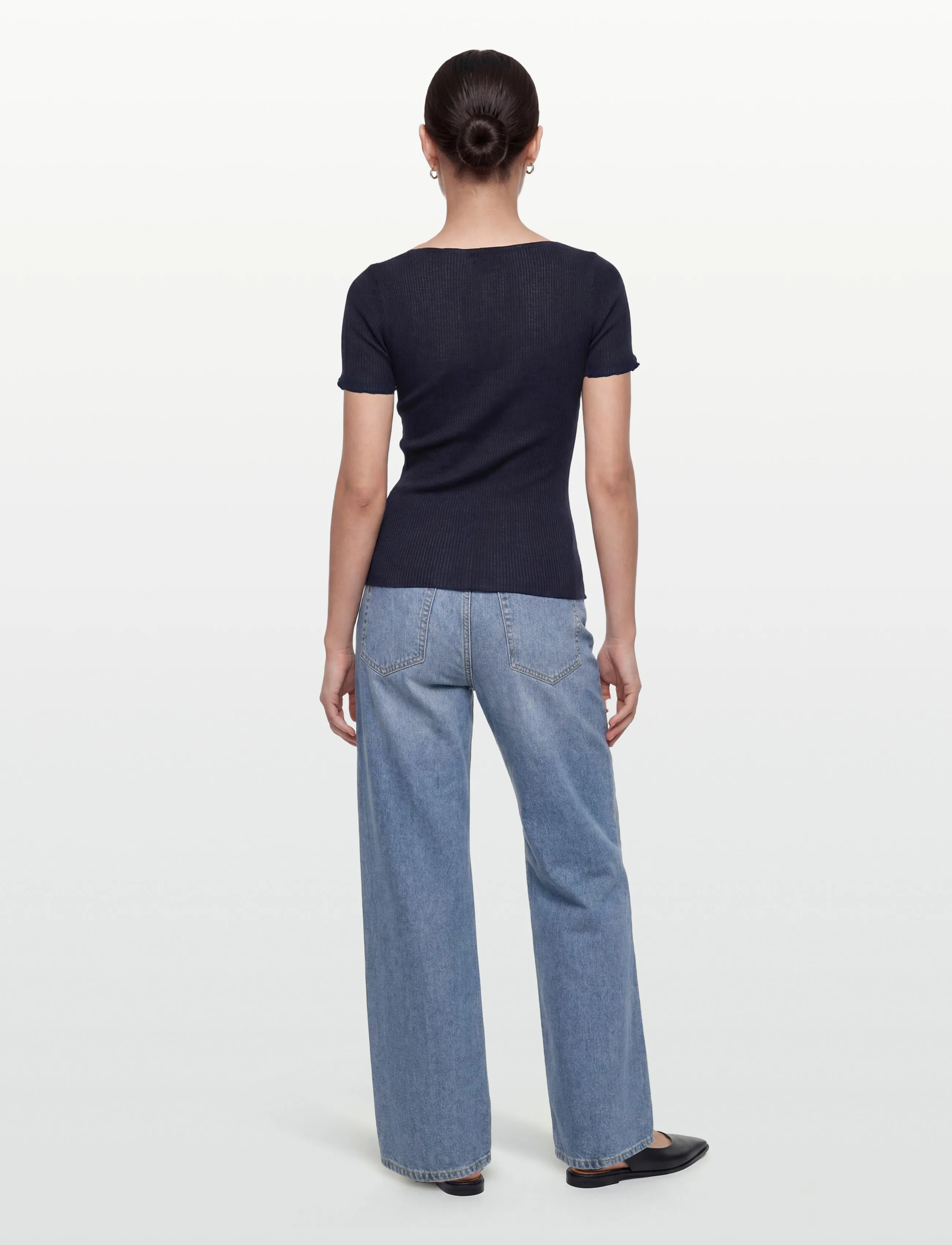 RM By Rosemunde - RMWBalta Modal SS Boat Neck T-shirt - laveste priser - navy - 4