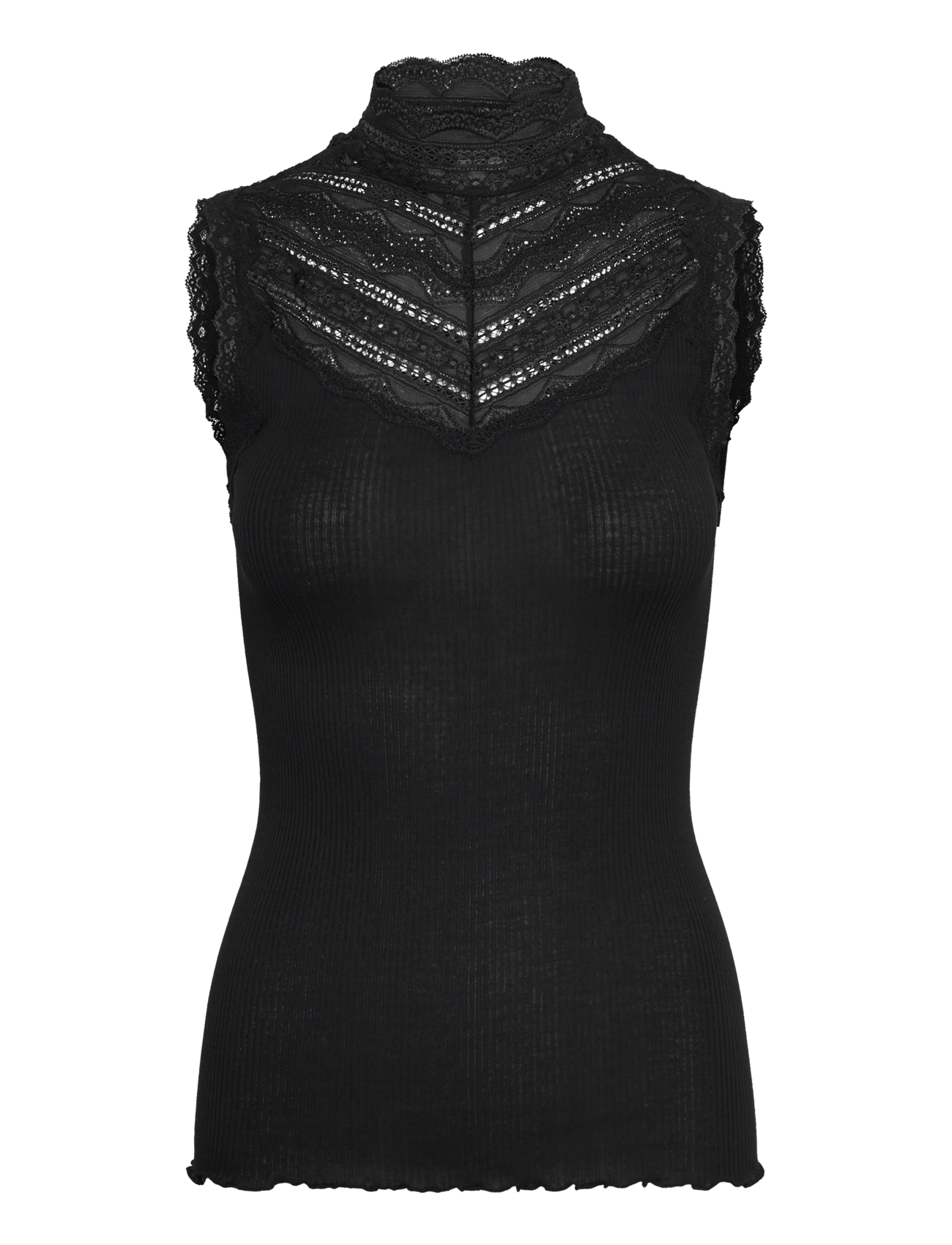 RMWBea SL Turtleneck Lace Top - BLACK