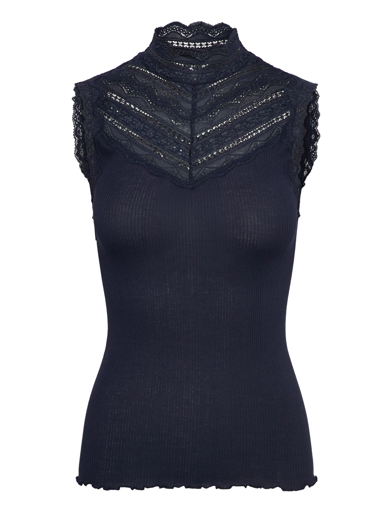 RMWBea SL Turtleneck Lace Top - NAVY