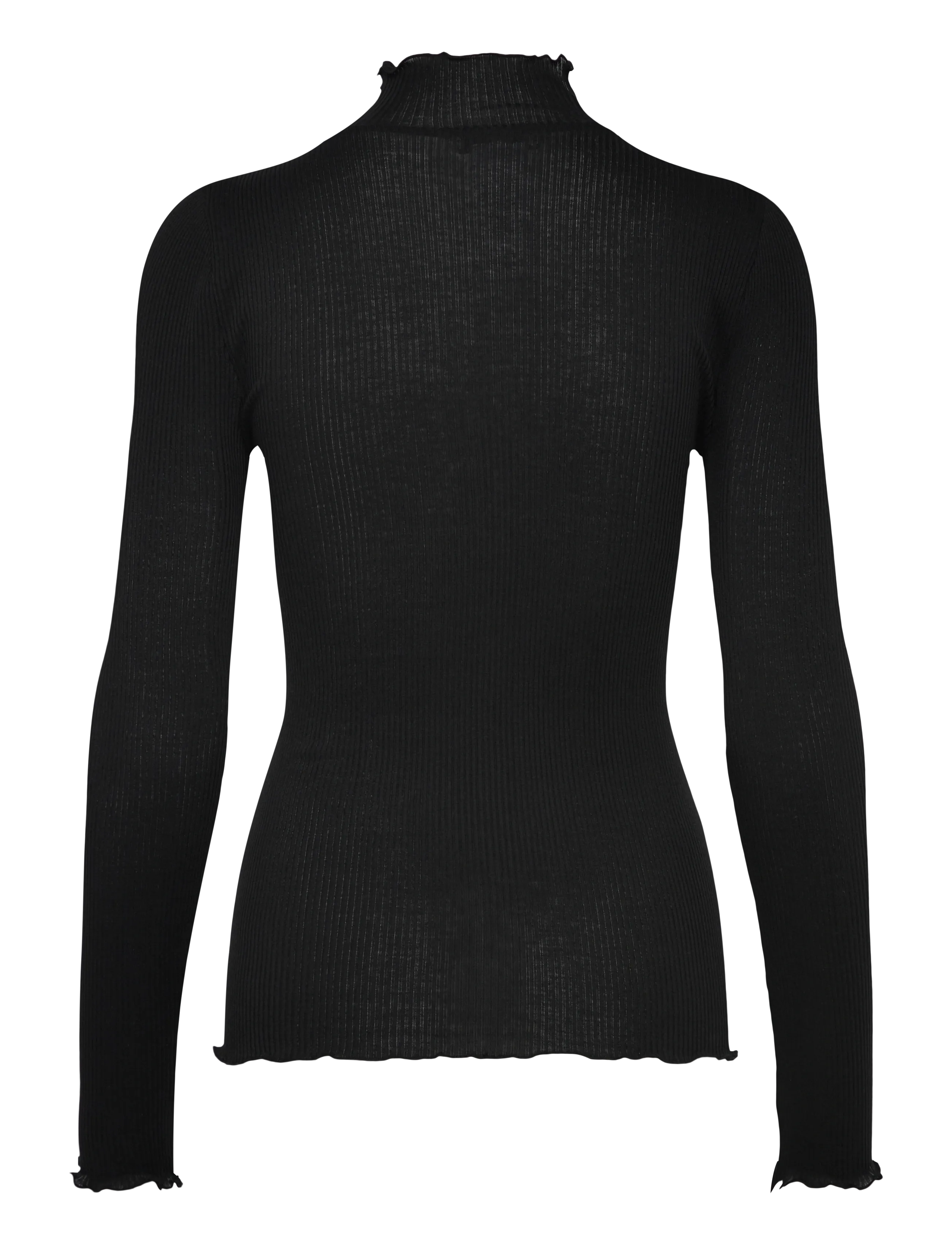 RM By Rosemunde - RMWJohanne Wool Blend LS T-neck T-s - langærmede toppe - black - 1