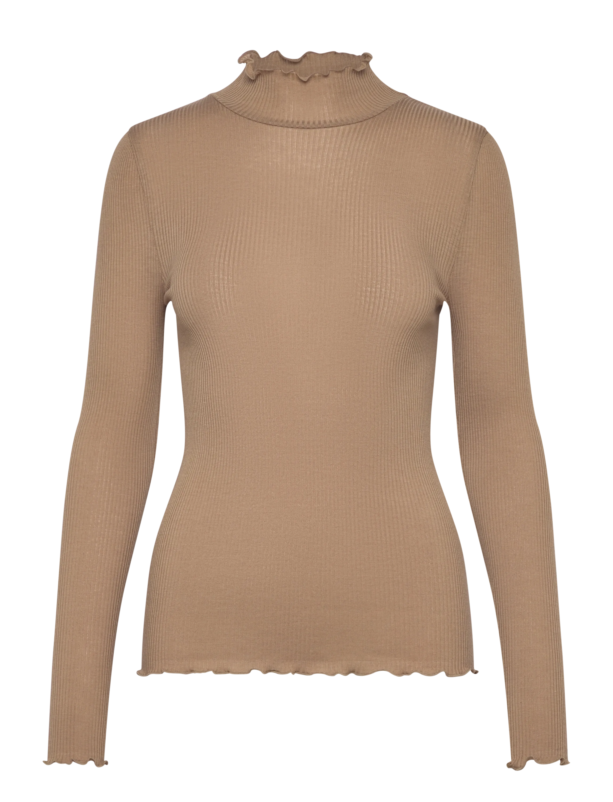 RMWJohanne Wool Blend LS T-neck T-s - SILVER MINK