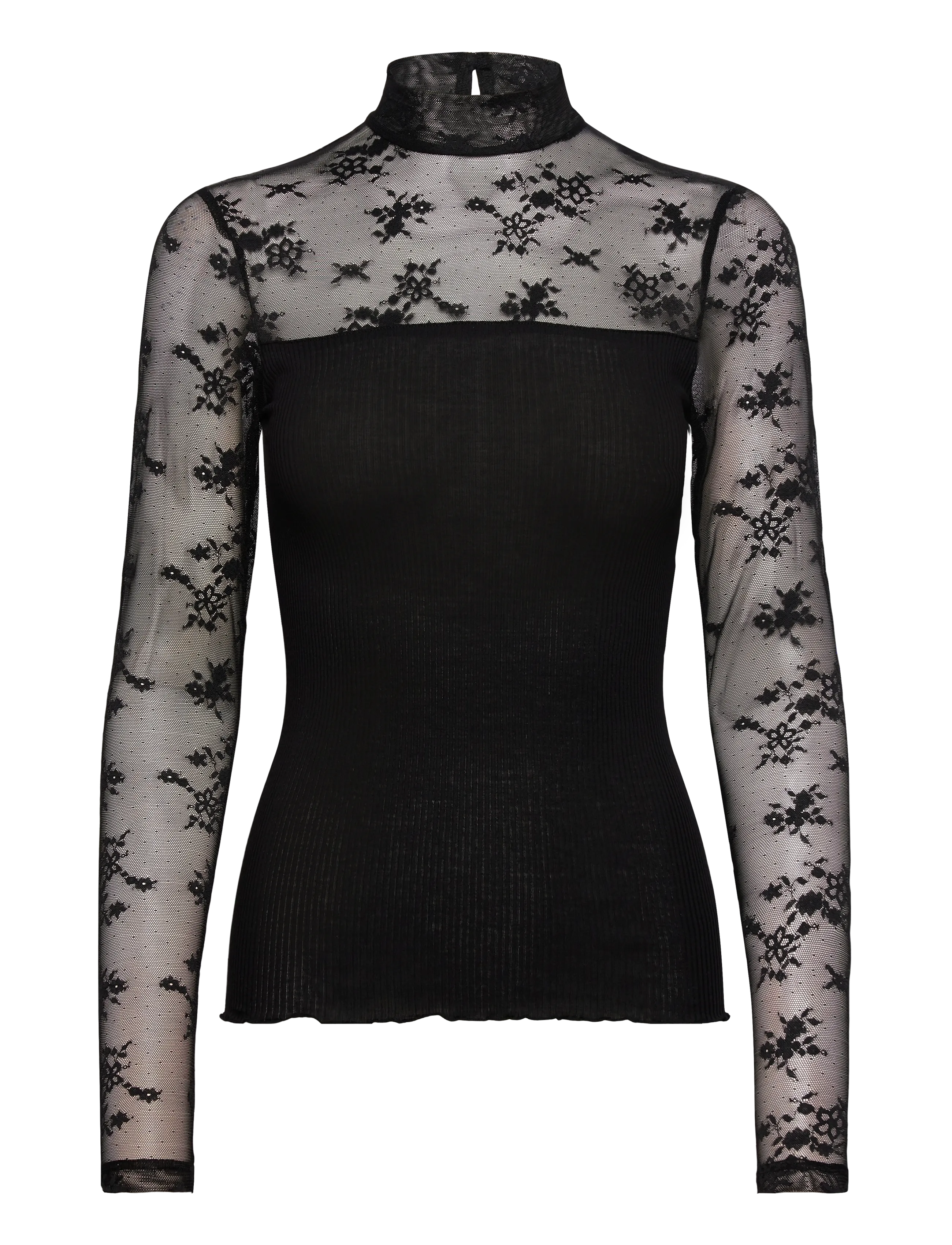 RM By Rosemunde RMWBalta Modal LS T-neck Full Lace - RM By Rosemunde - BLACK / black
