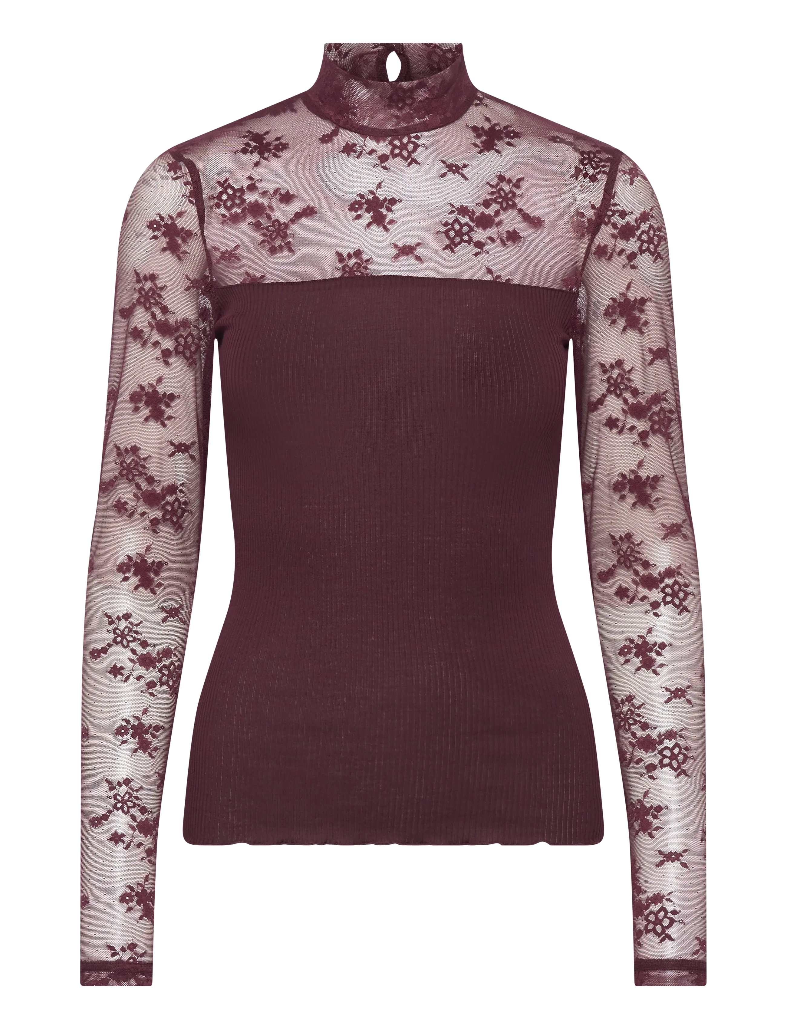 RM By Rosemunde RMWBalta Modal LS T-neck Full Lace - RM By Rosemunde - WINETASTING / burgundy