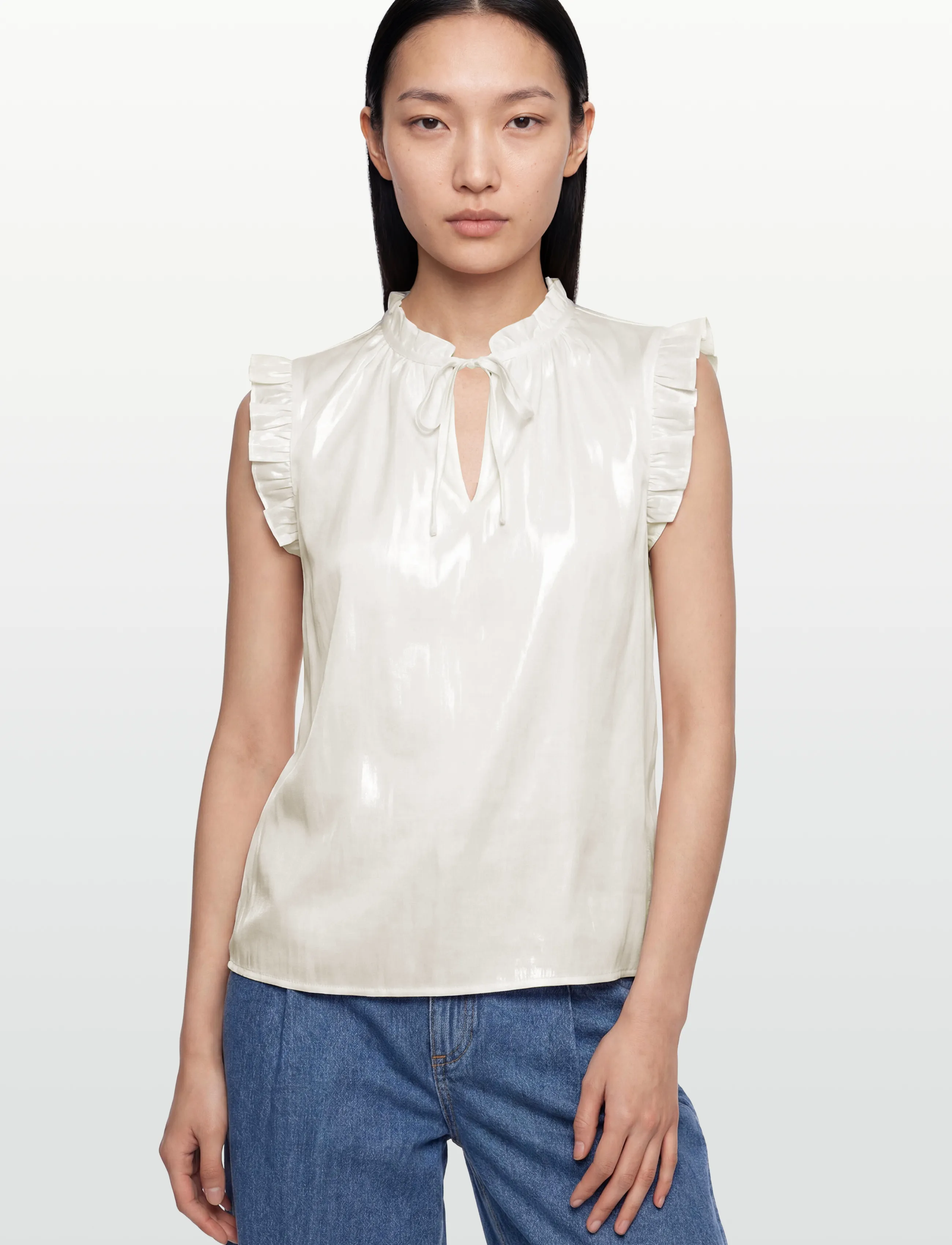 RM By Rosemunde - RMWTalia SL Top - kortærmede bluser - new white - 3