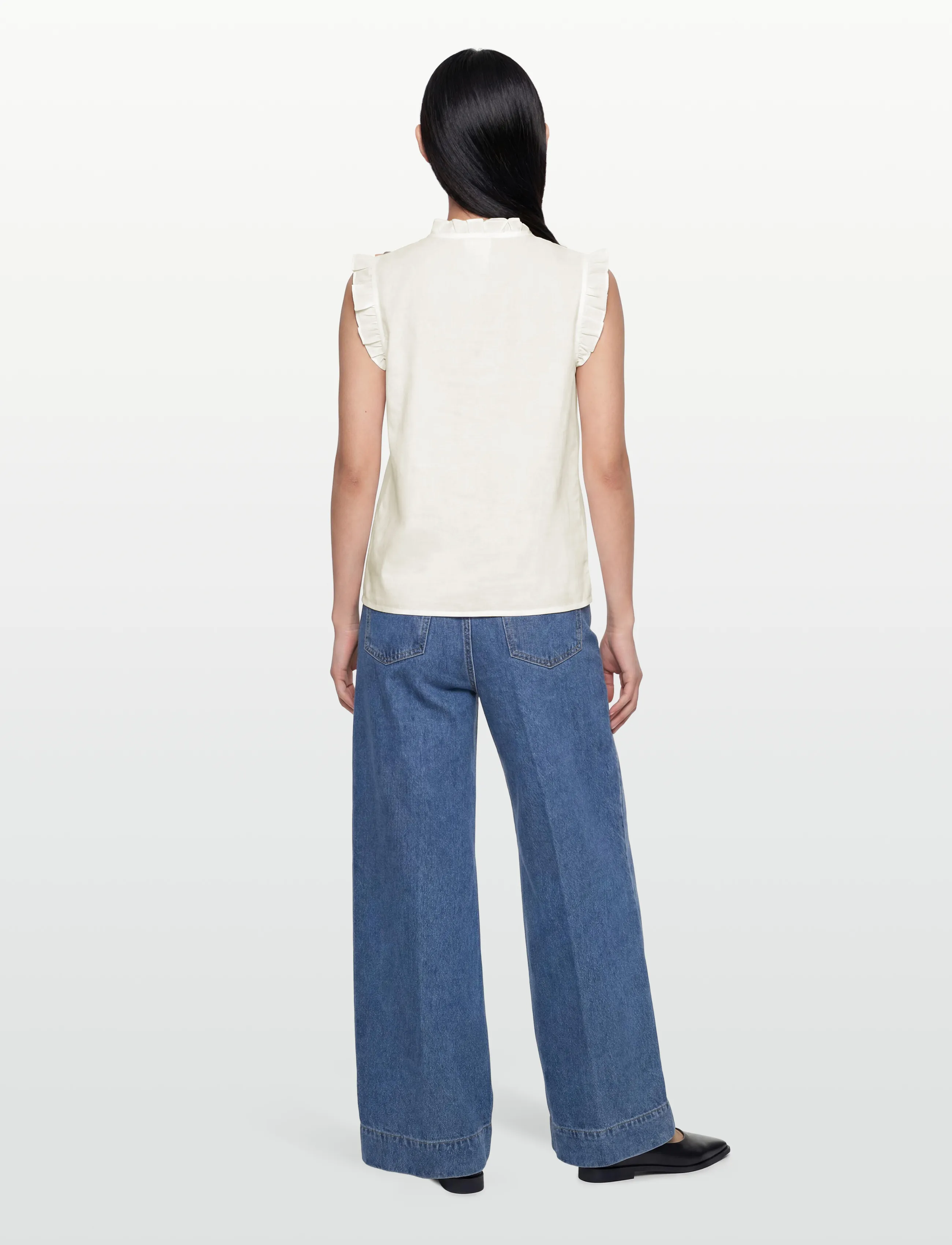 RM By Rosemunde - RMWTalia SL Top - kortærmede bluser - new white - 4