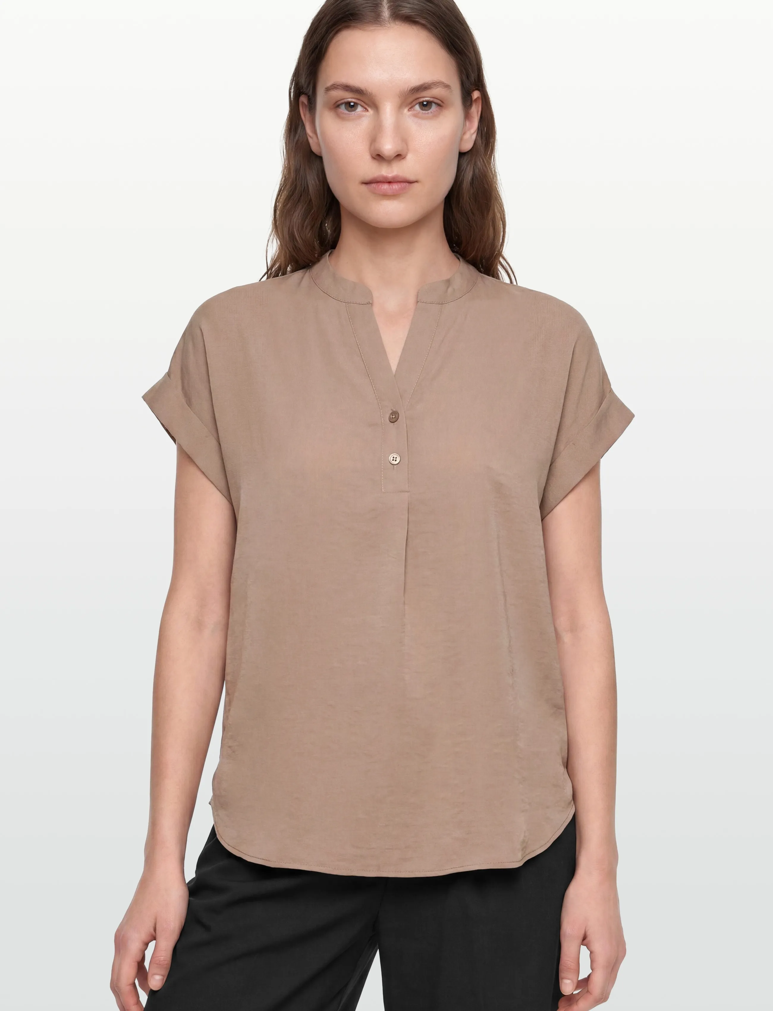 RM By Rosemunde - RMWTalia SL Blouse - kortærmede bluser - mocha meringue - 3