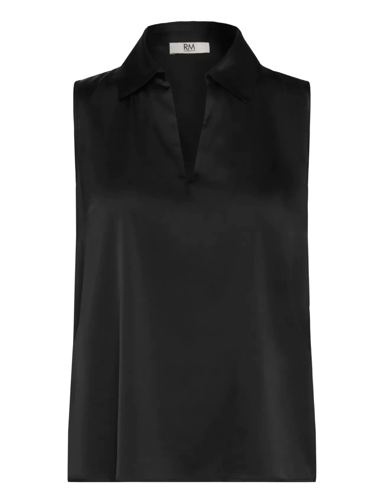 RM By Rosemunde RMWPenelope Silk Blend SL Top - Bluser - BLACK / black