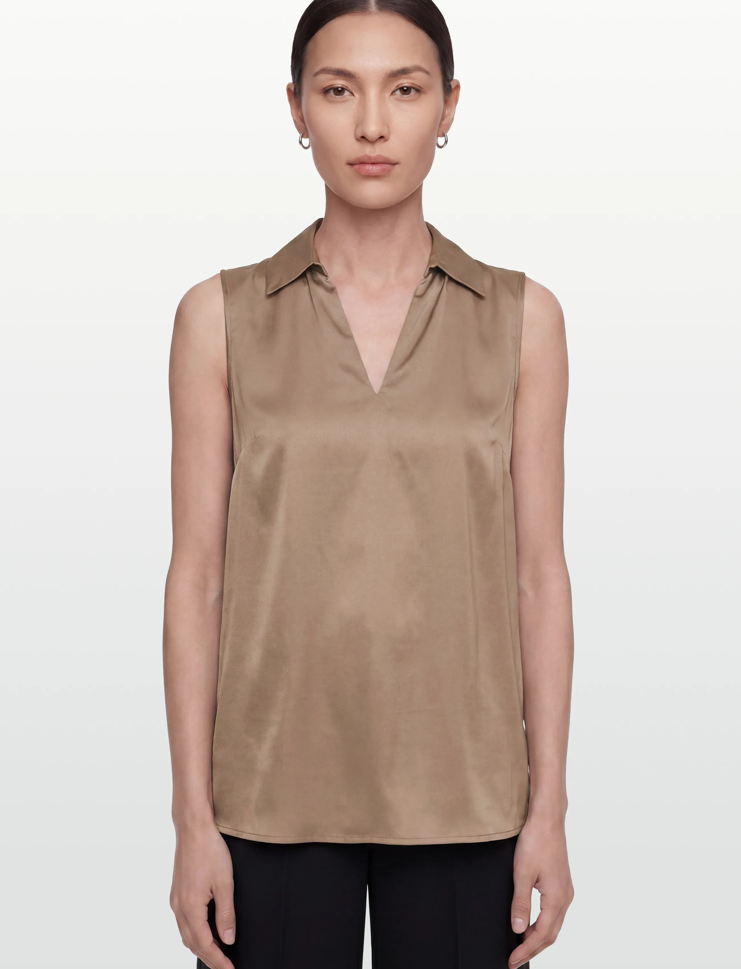 RM By Rosemunde - RMWPenelope Silk Blend SL Top - Ærmeløse bluser - mocha meringue - 3