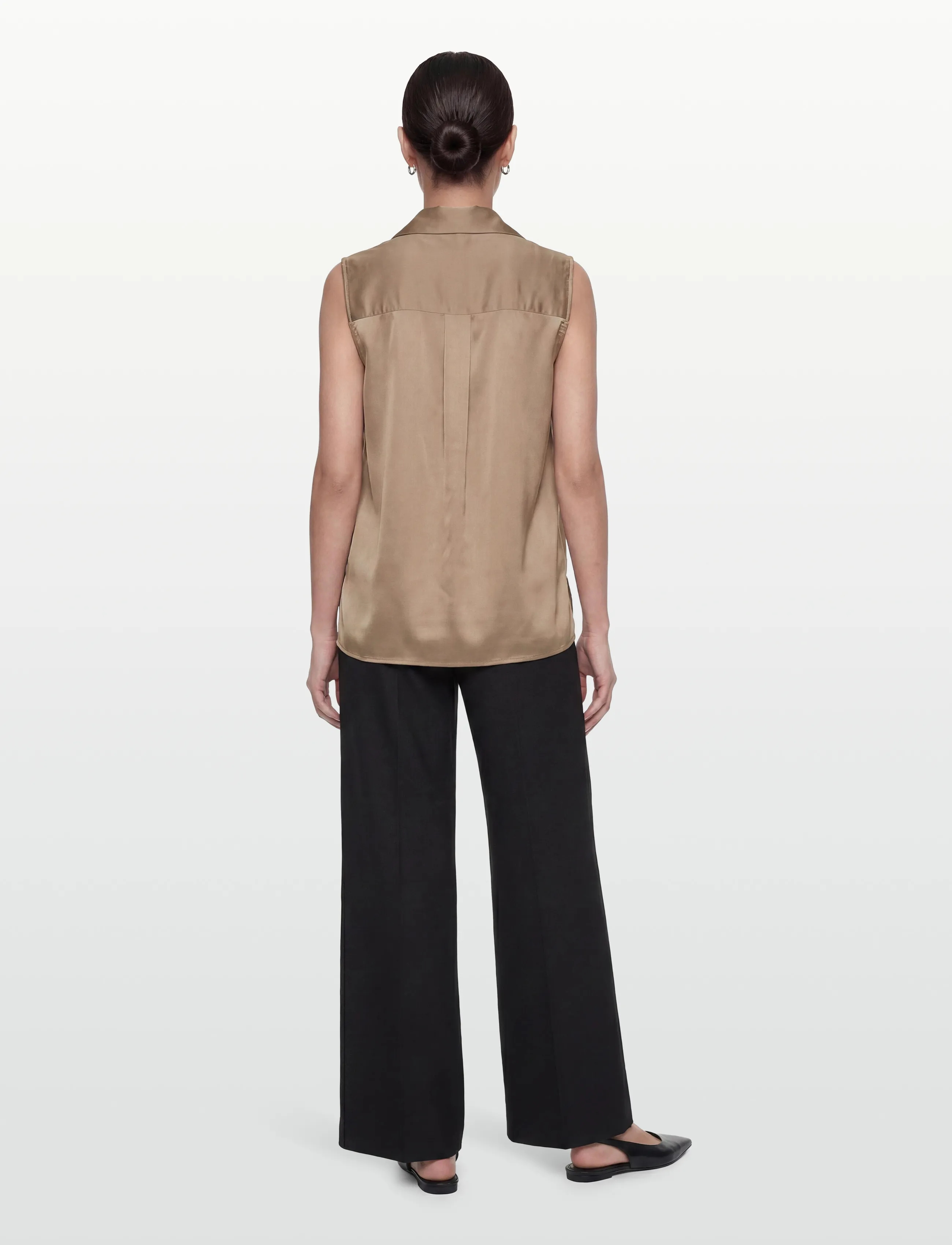 RM By Rosemunde - RMWPenelope Silk Blend SL Top - Ærmeløse bluser - mocha meringue - 4