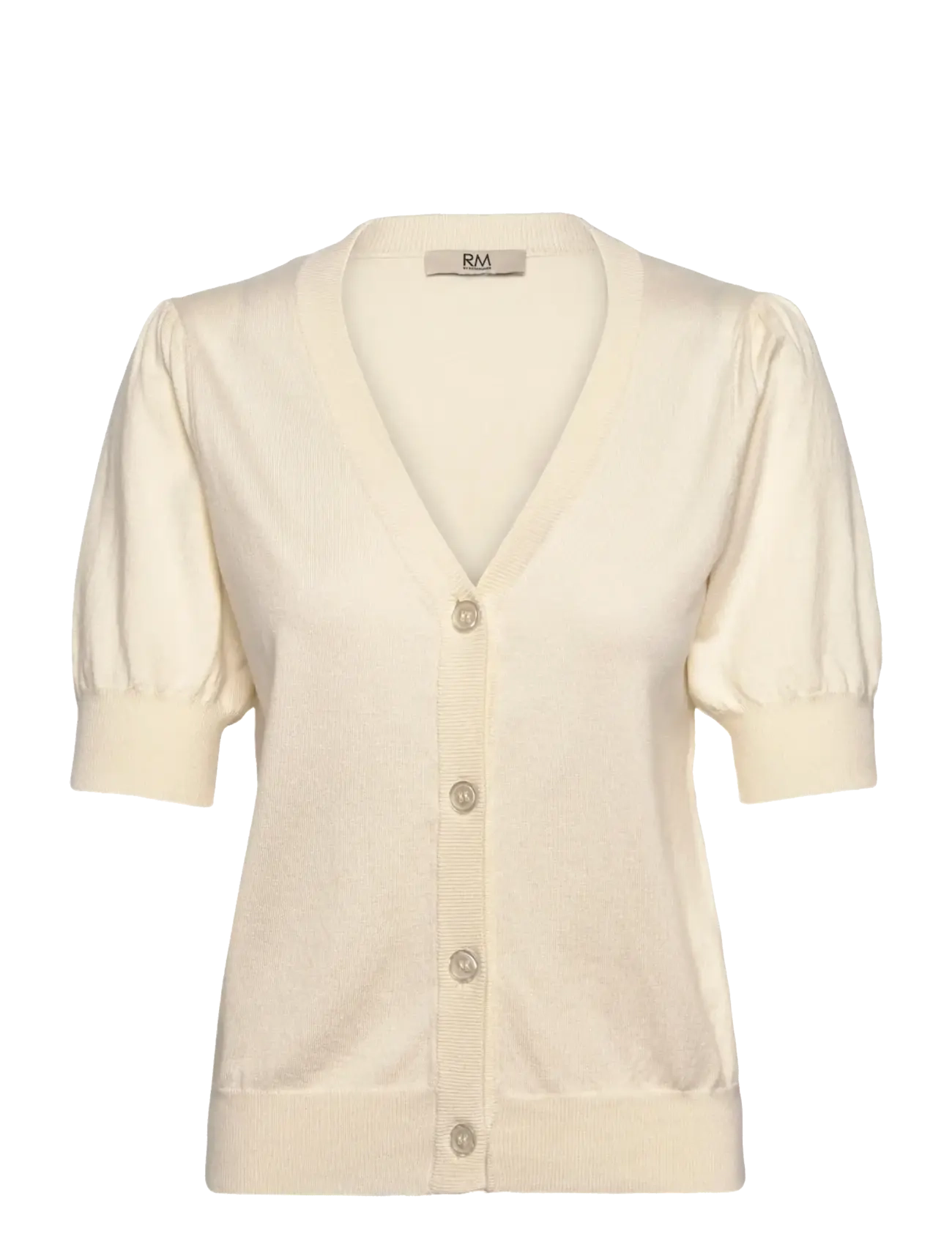 RM By Rosemunde RMWSandra SS Cardigan - Strik - IVORY / white