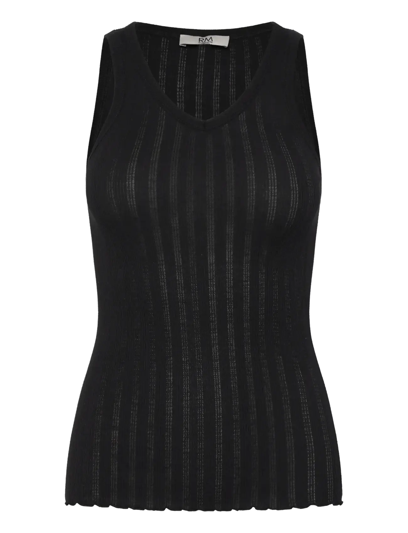RM By Rosemunde RMWBardot SL V-Neck Tank Top - RM By Rosemunde - BLACK / black
