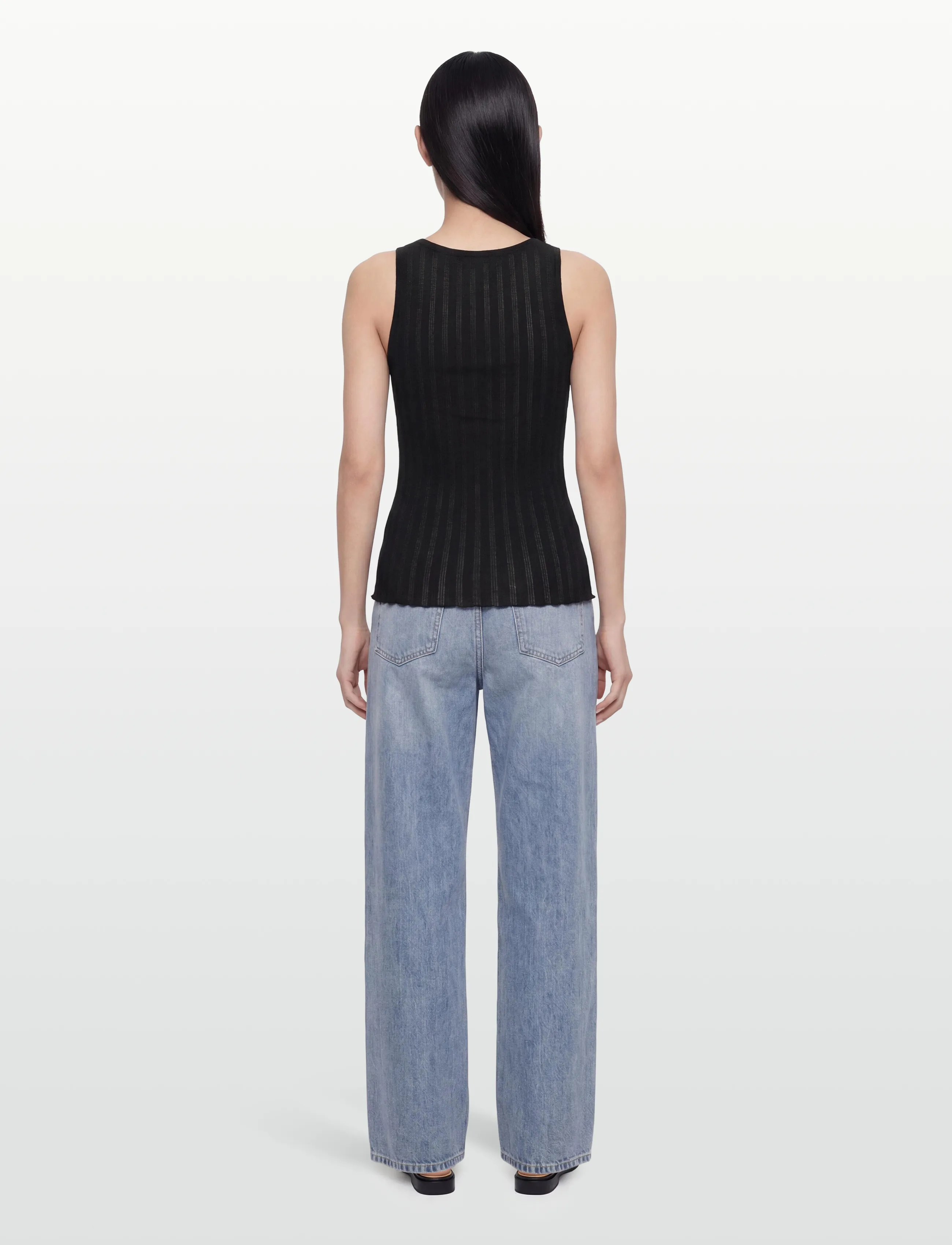 RM By Rosemunde - RMWBardot SL V-Neck Tank Top - laveste priser - black - 4