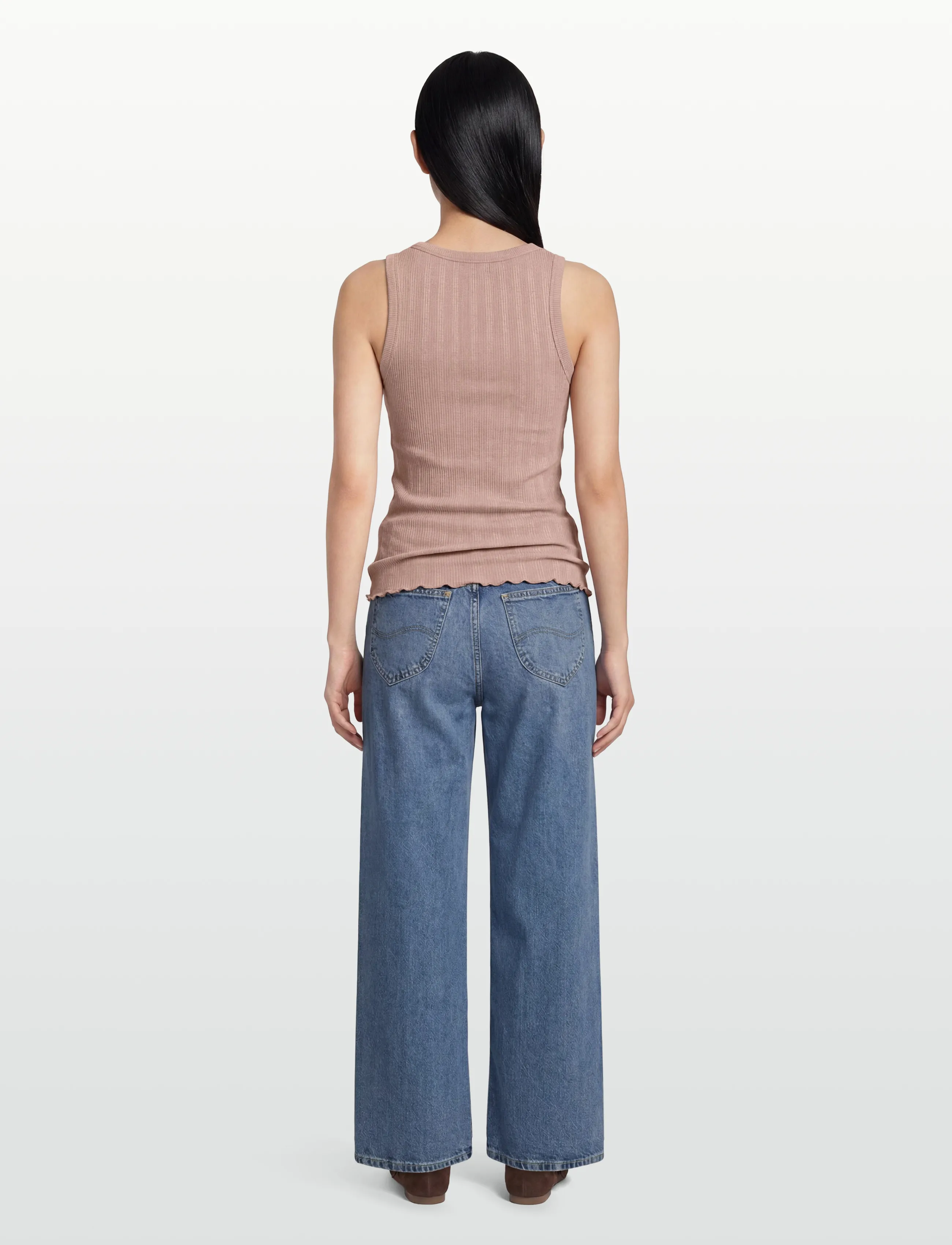 RM By Rosemunde - RMWBardot SL V-Neck Tank Top - laveste priser - mocha meringue - 4