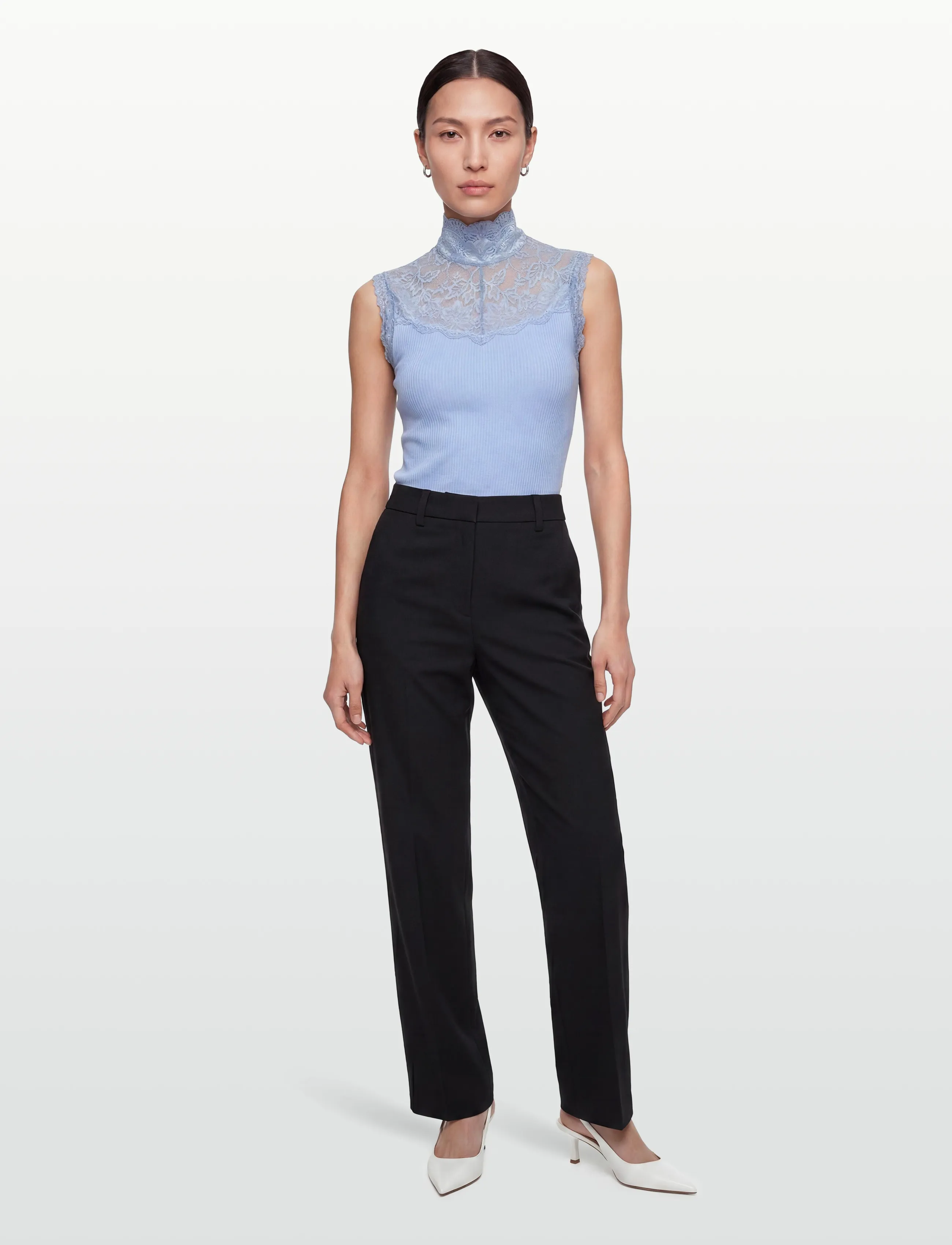 RM By Rosemunde - RMWBea SL T-Neck Top - Ærmeløse toppe - bel air blue - 0