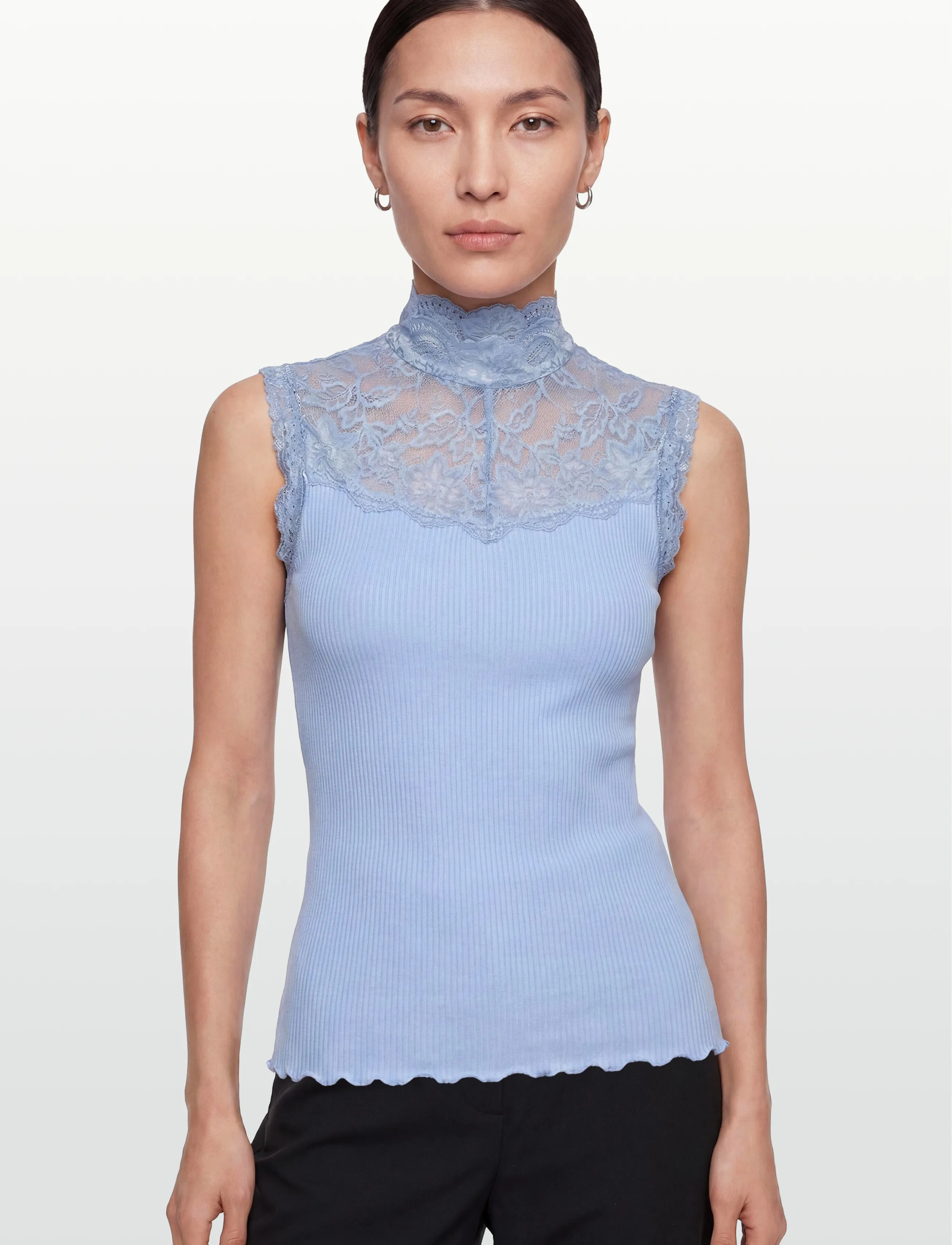 RM By Rosemunde - RMWBea SL T-Neck Top - Ærmeløse toppe - bel air blue - 3