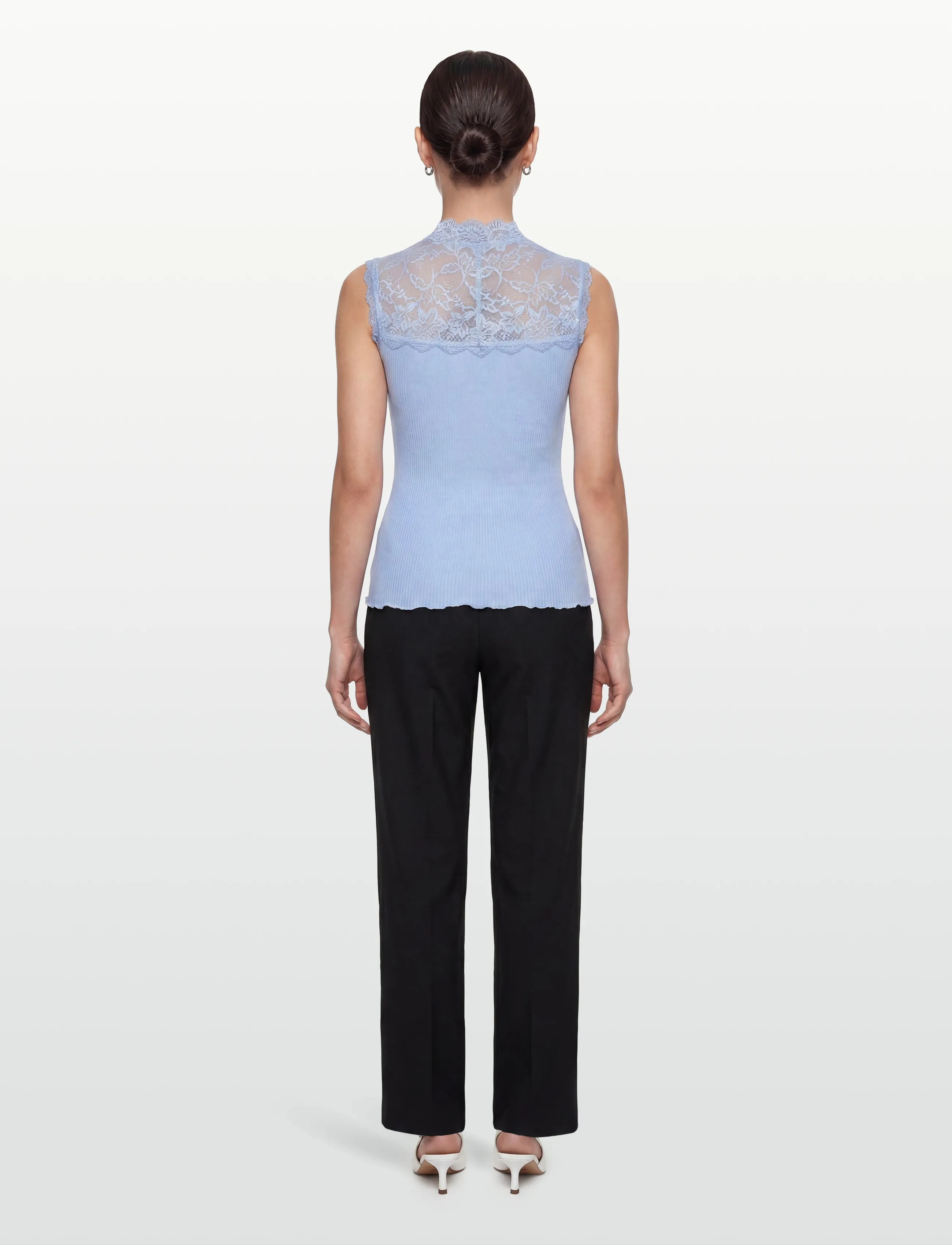 RM By Rosemunde - RMWBea SL T-Neck Top - Ærmeløse toppe - bel air blue - 4