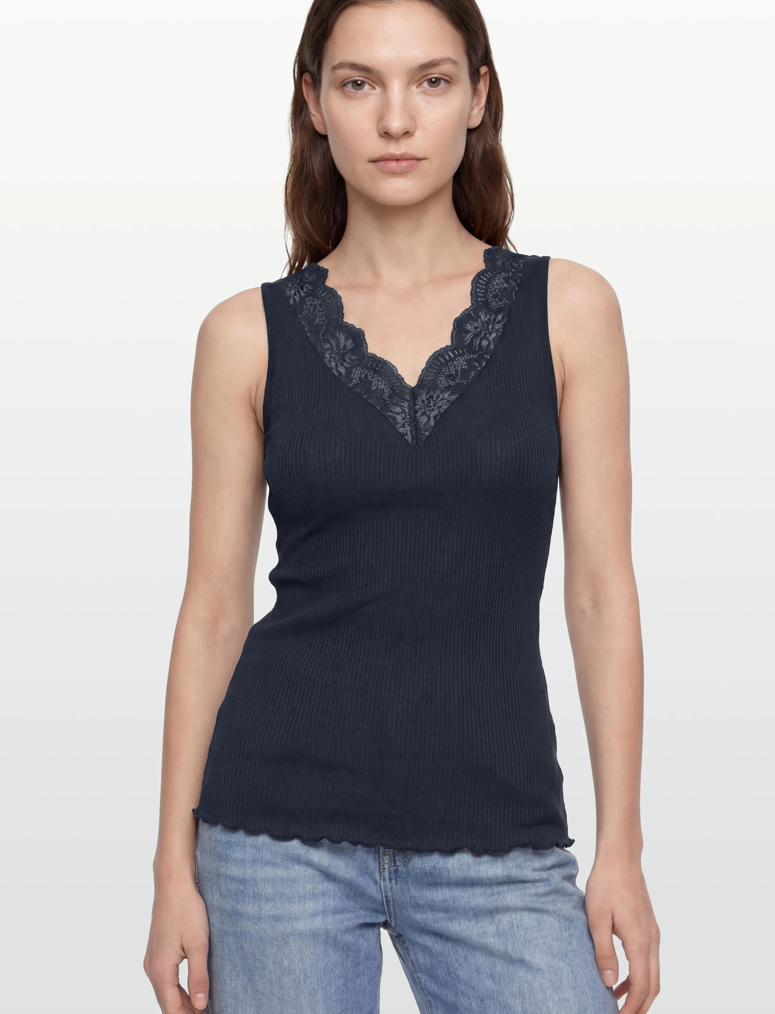 RM By Rosemunde - RMWBea SL V-Neck Top - sleeveless tops - navy - 3