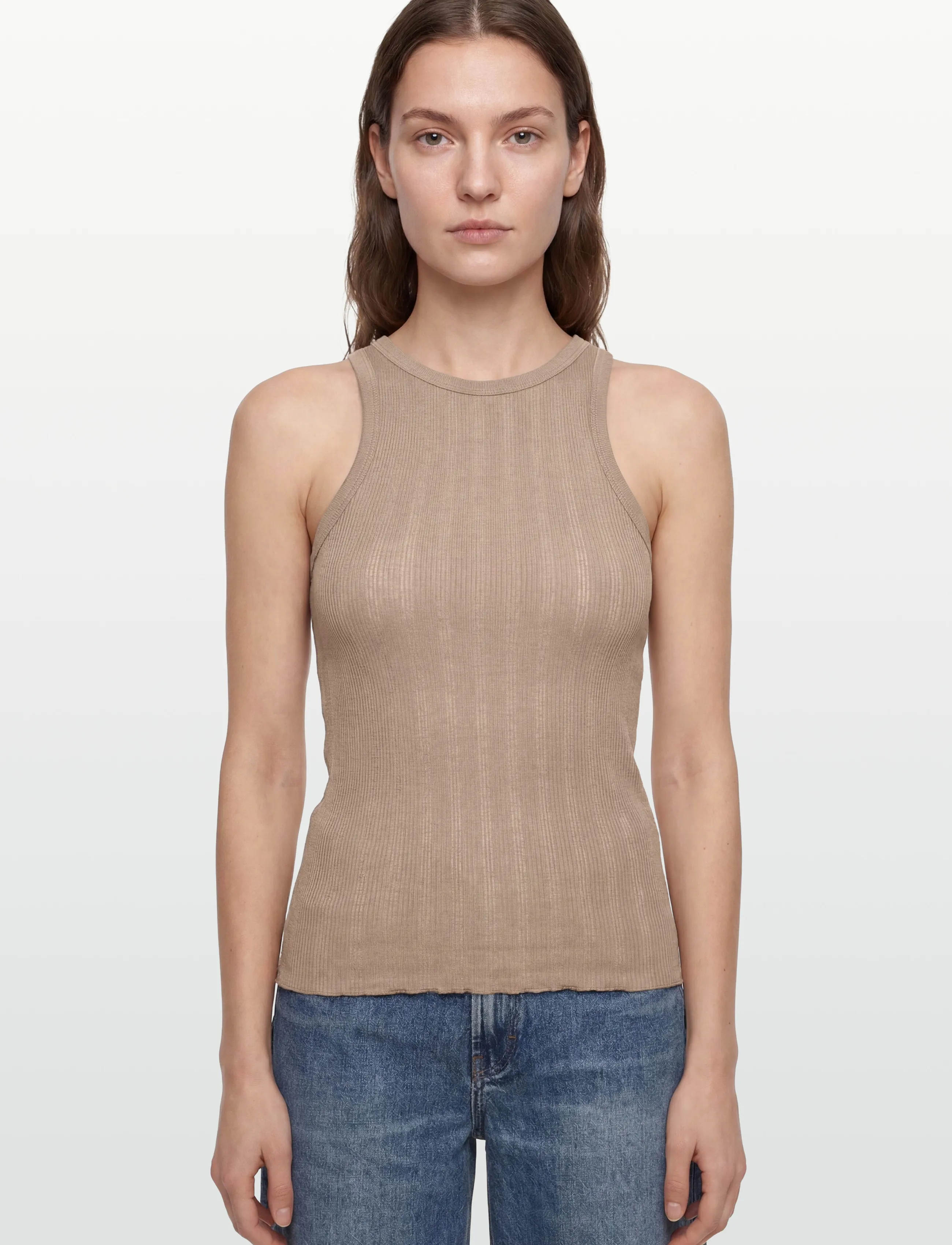 RM By Rosemunde - RMWBardot SL Tank Top - laveste priser - mocha meringue - 3