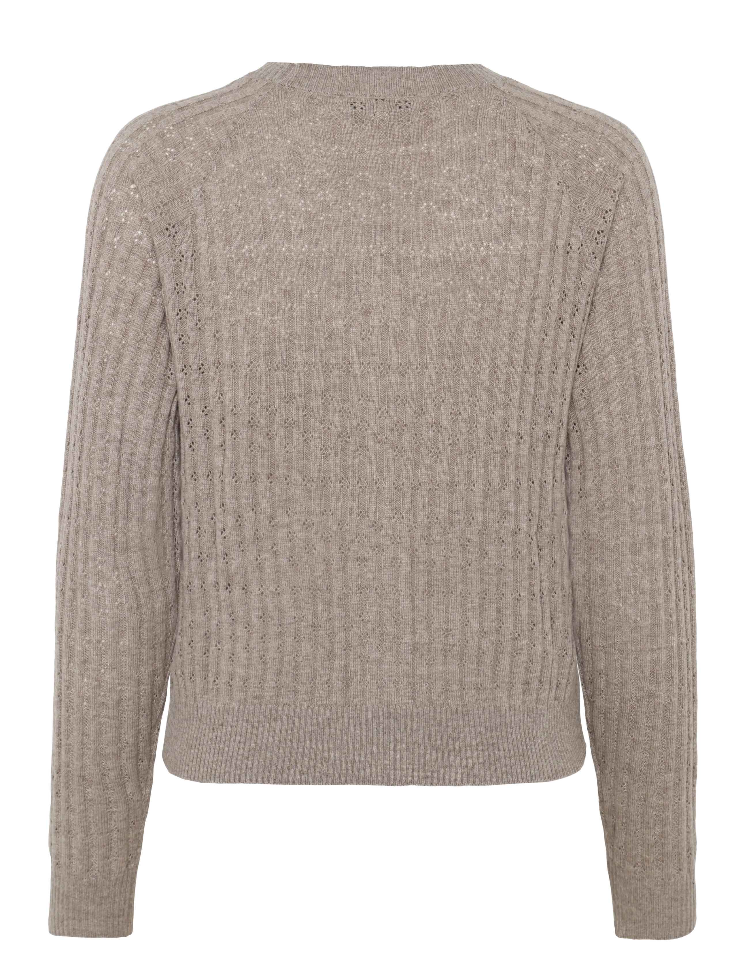 RM By Rosemunde - RMWSofia Pointelle LS Cardigan - kardiganid - light brown melange - 1