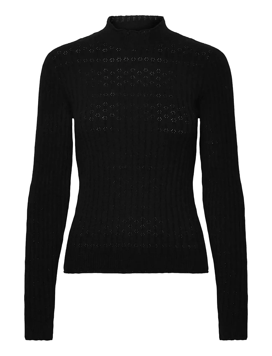 RM By Rosemunde - RMWSofia Pointelle LS Pullover - pullover - black - 0