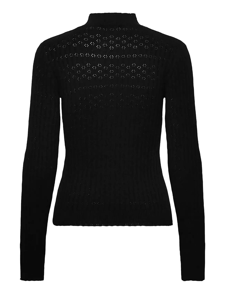 RM By Rosemunde - RMWSofia Pointelle LS Pullover - pullover - black - 1