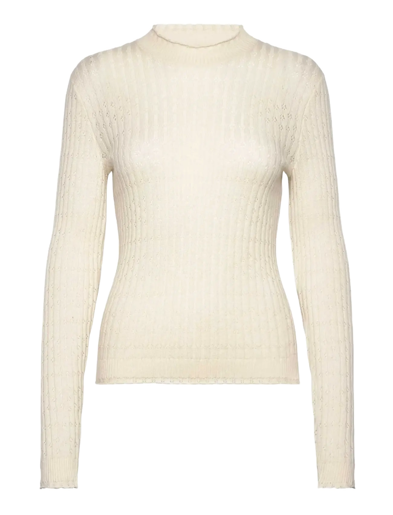 RM BY ROSEMUNDE Rmwsofia Pointelle Ls Pullover Cream - L - Damen