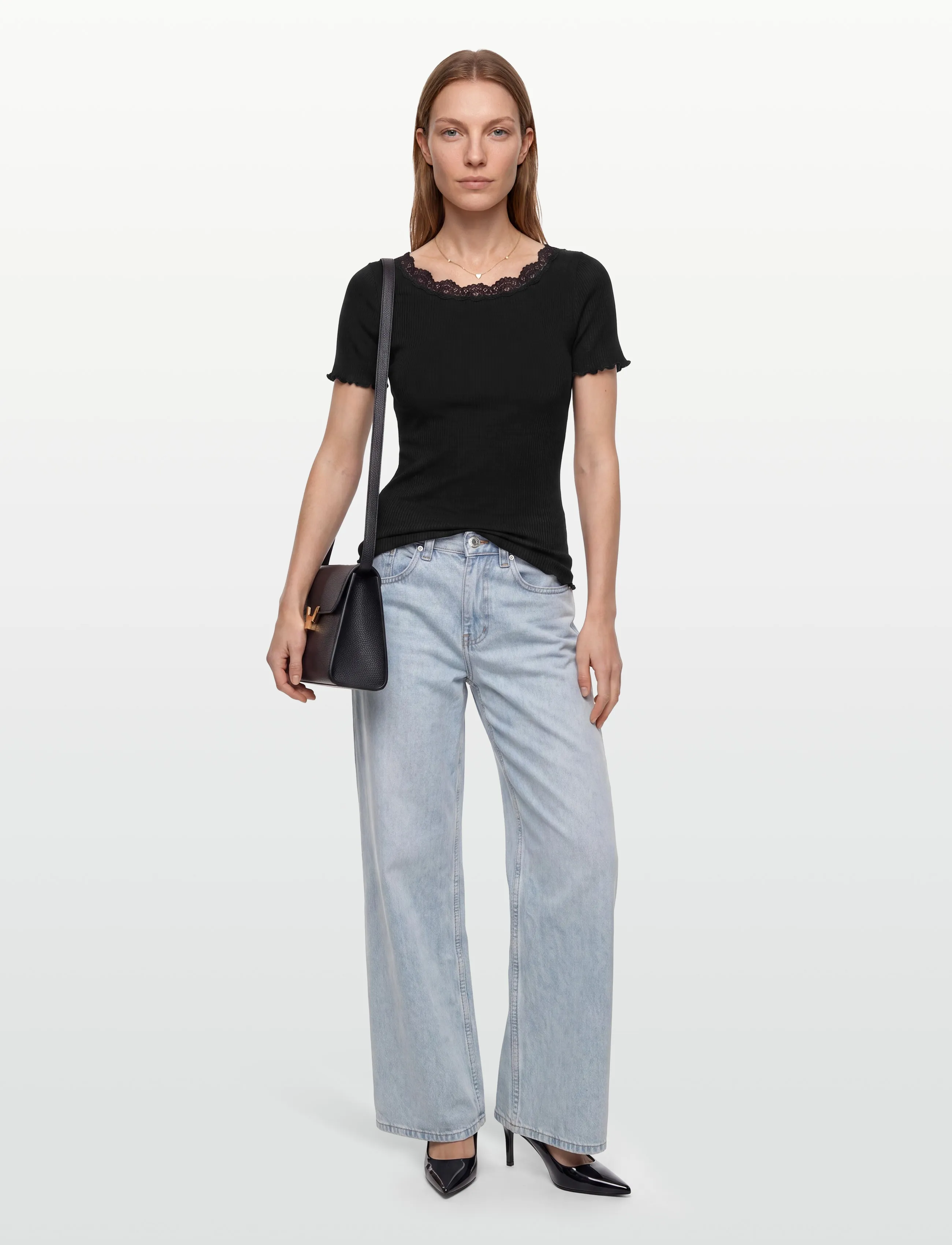 RM By Rosemunde - RMWBalta Modal SS Boatneck T-shirt - t-shirts & tops - black - 0