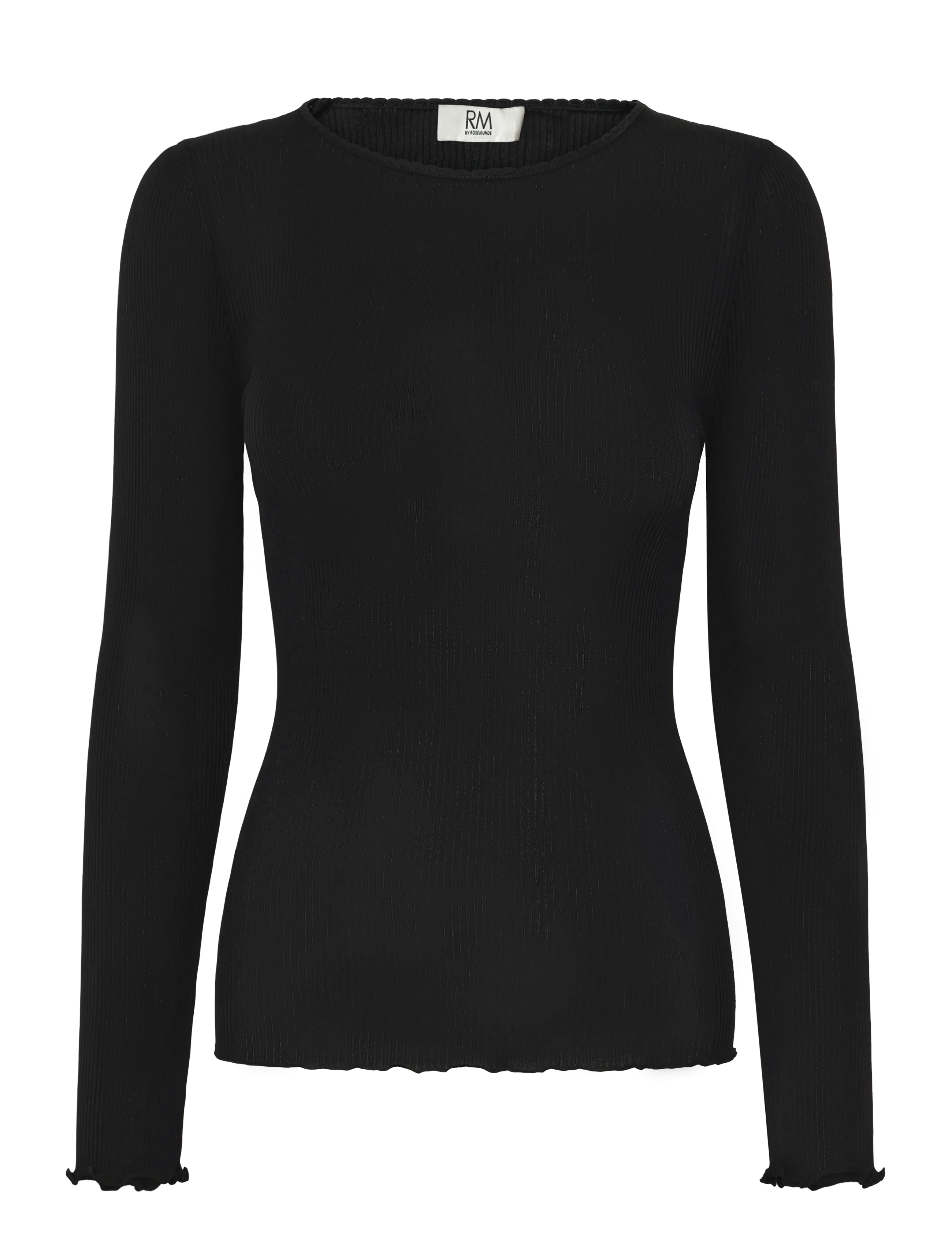 RM By Rosemunde RMWBalta Modal LS O-Neck T-shirt - Langærmede toppe - BLACK / black