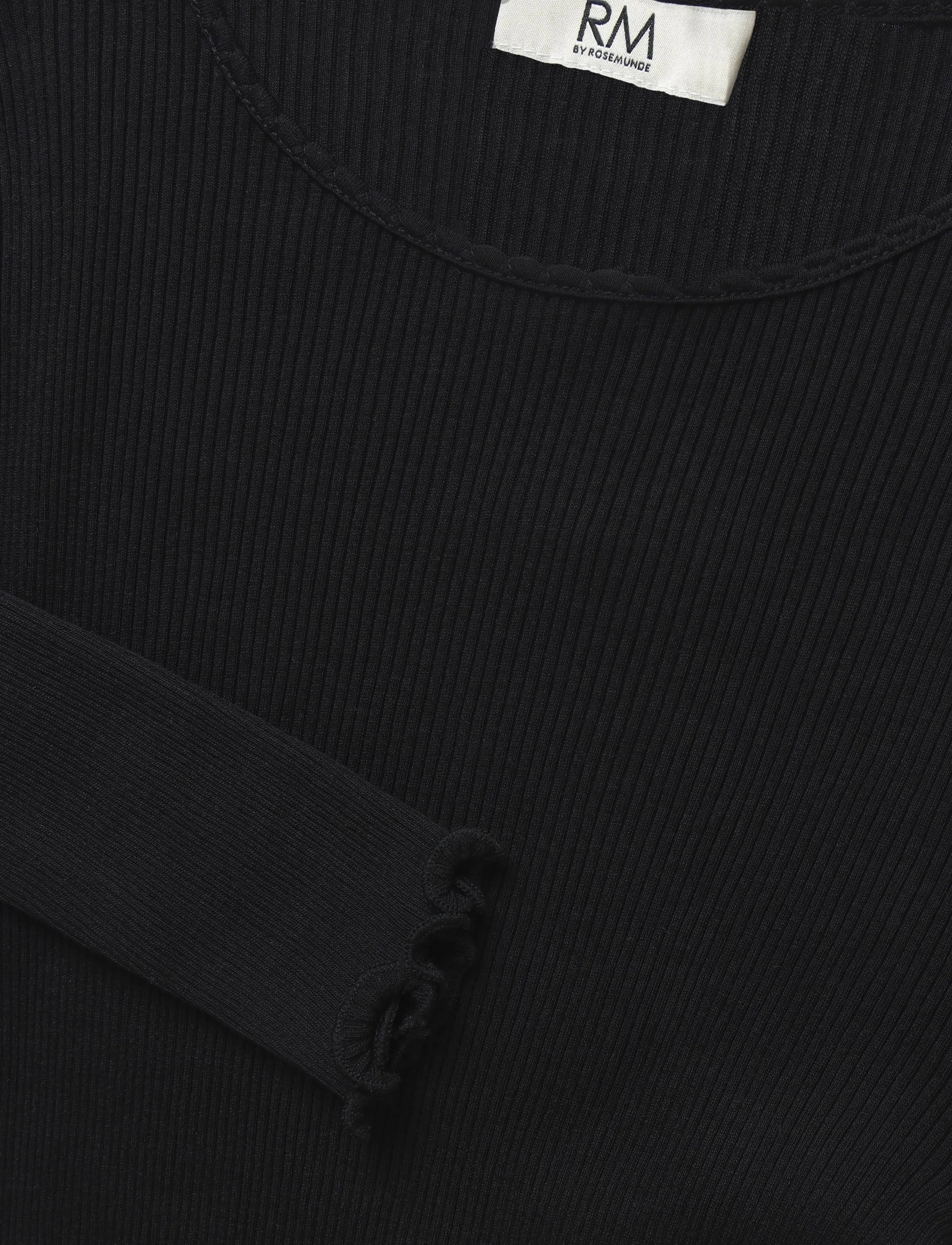 RM By Rosemunde - RMWBalta Modal LS O-Neck T-shirt - langærmede toppe - black - 5