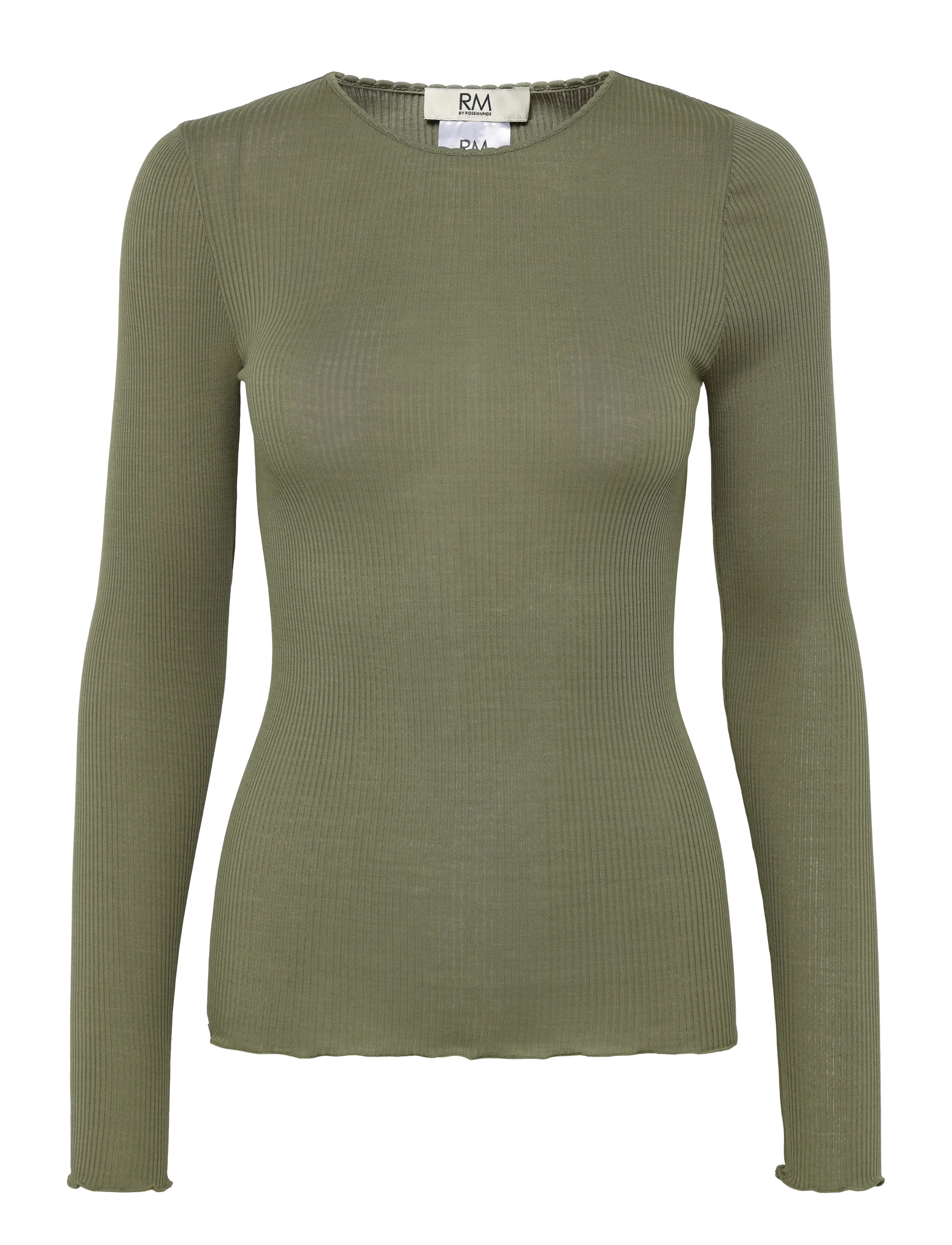 RM By Rosemunde RMWBalta Modal LS O-Neck T-shirt - T-shirts & Tops - DUSKY GREEN / khaki/green