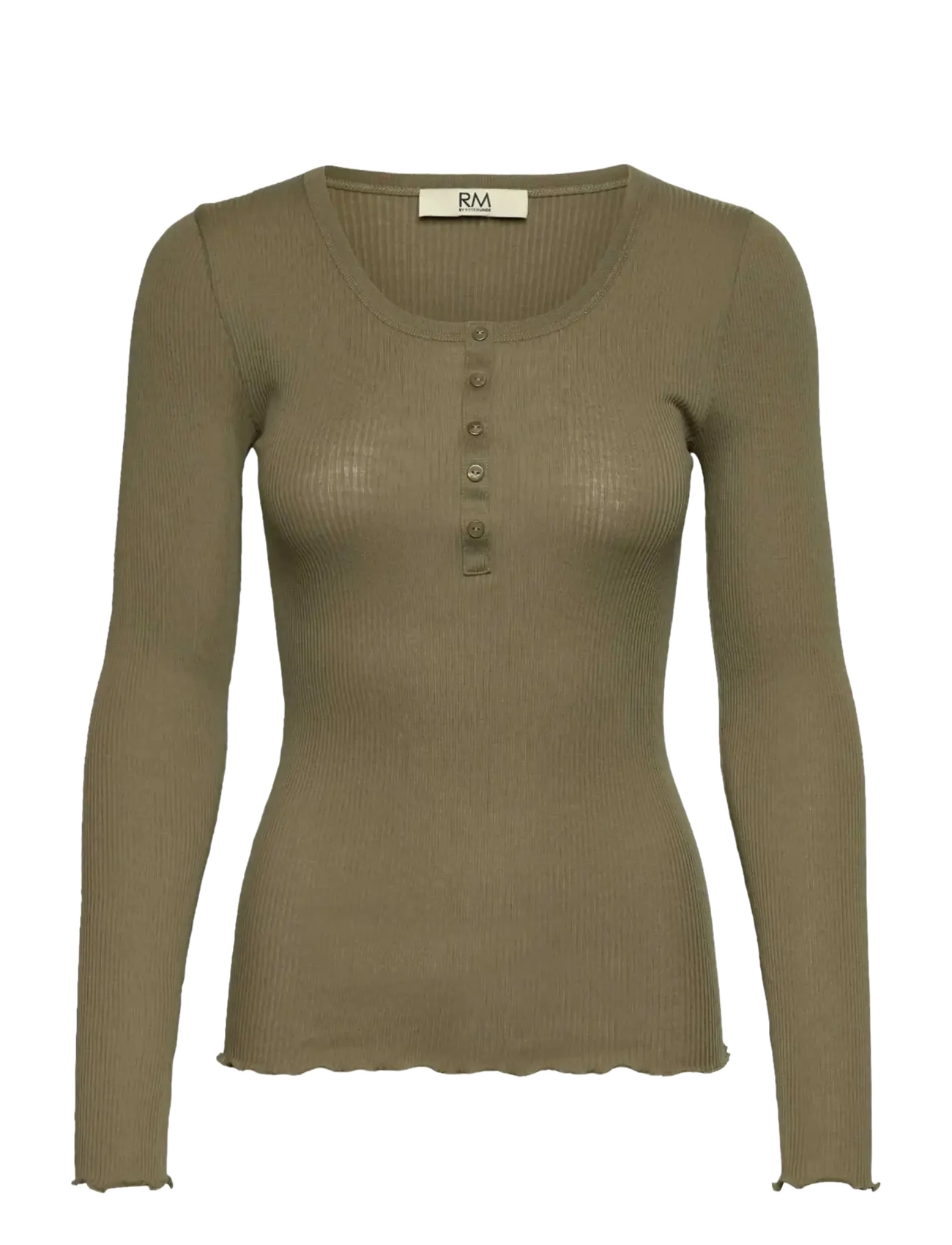 RM By Rosemunde RMWBalta Modal LS Placket T-shirt - RM By Rosemunde - DUSKY GREEN / khaki/green