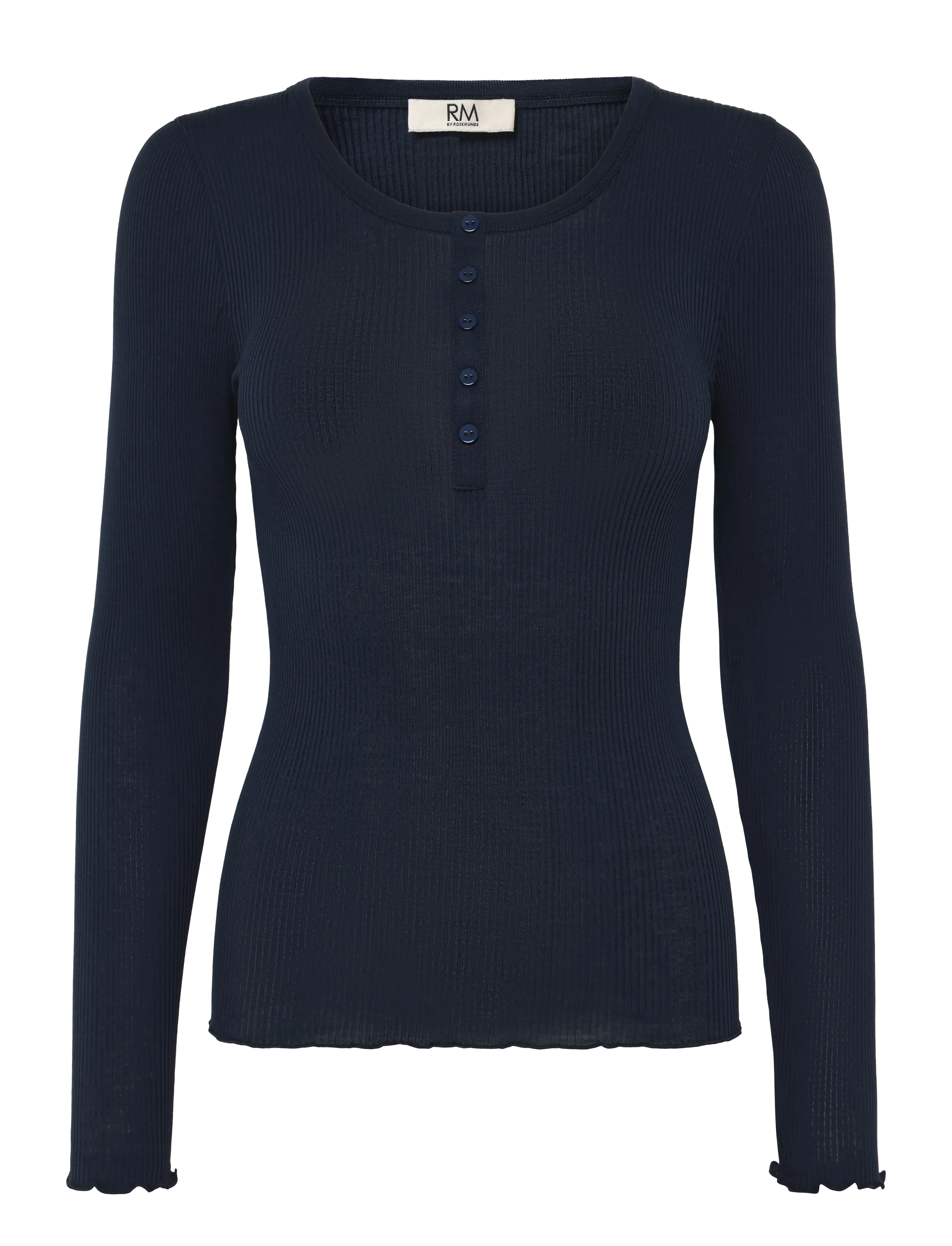 RM By Rosemunde RMWBalta Modal LS Placket T-shirt - T-shirts & tops - NAVY / navy