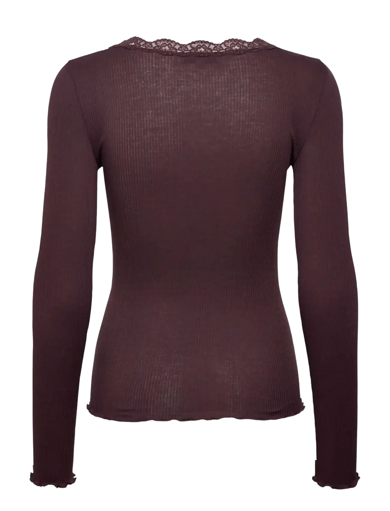 RM By Rosemunde - RMWBalta Modal LS V-neck T-shirt - efterårstøj - fudge - 1