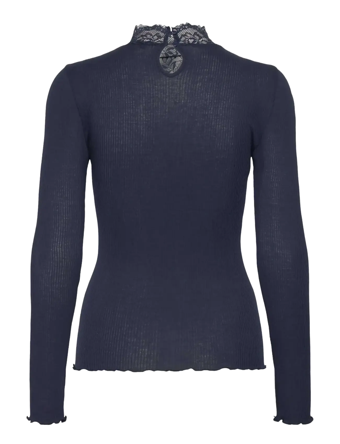 RM By Rosemunde - RMWBalta Modal LS  Lace T-neck T-shirt - efterårstøj - navy - 1