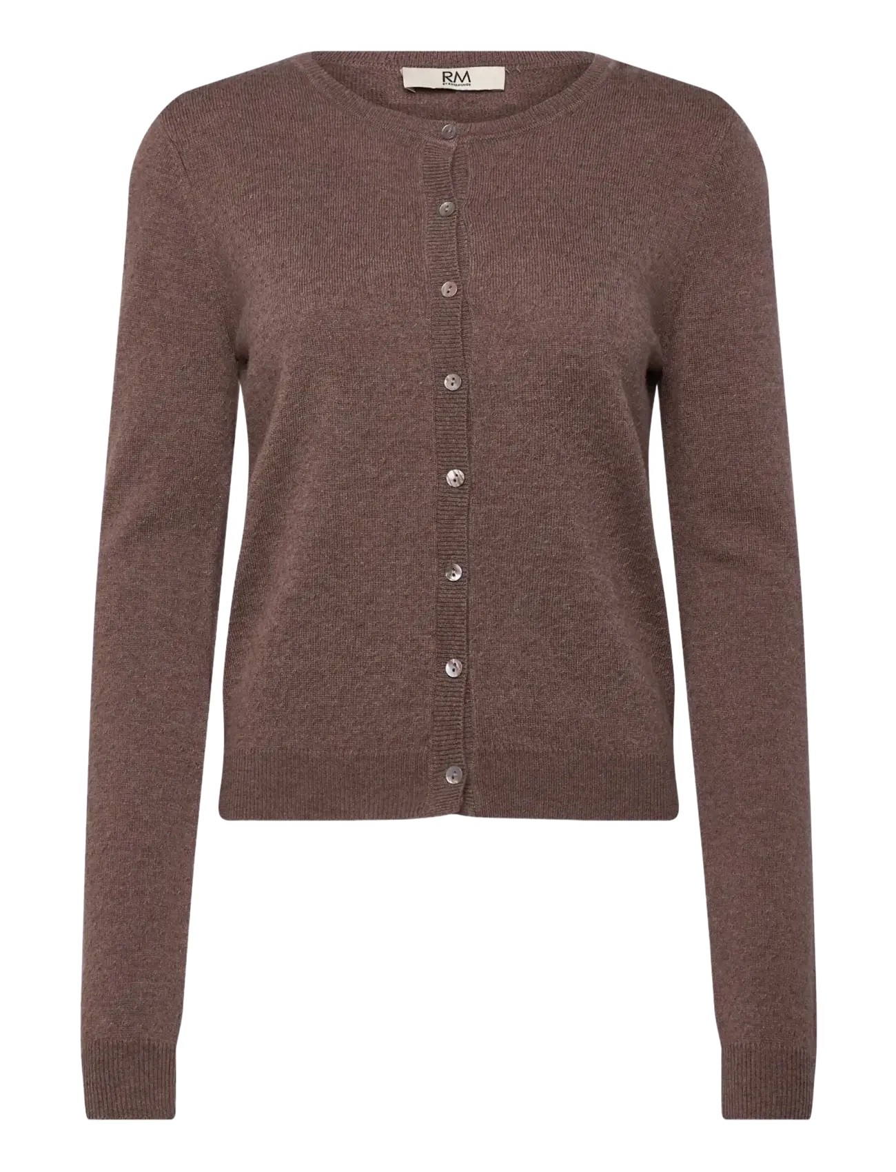 RM By Rosemunde RMWSofia Dot Wool LS Cardigan - RM By Rosemunde - NEW DARK BROWN MELANGE / brown